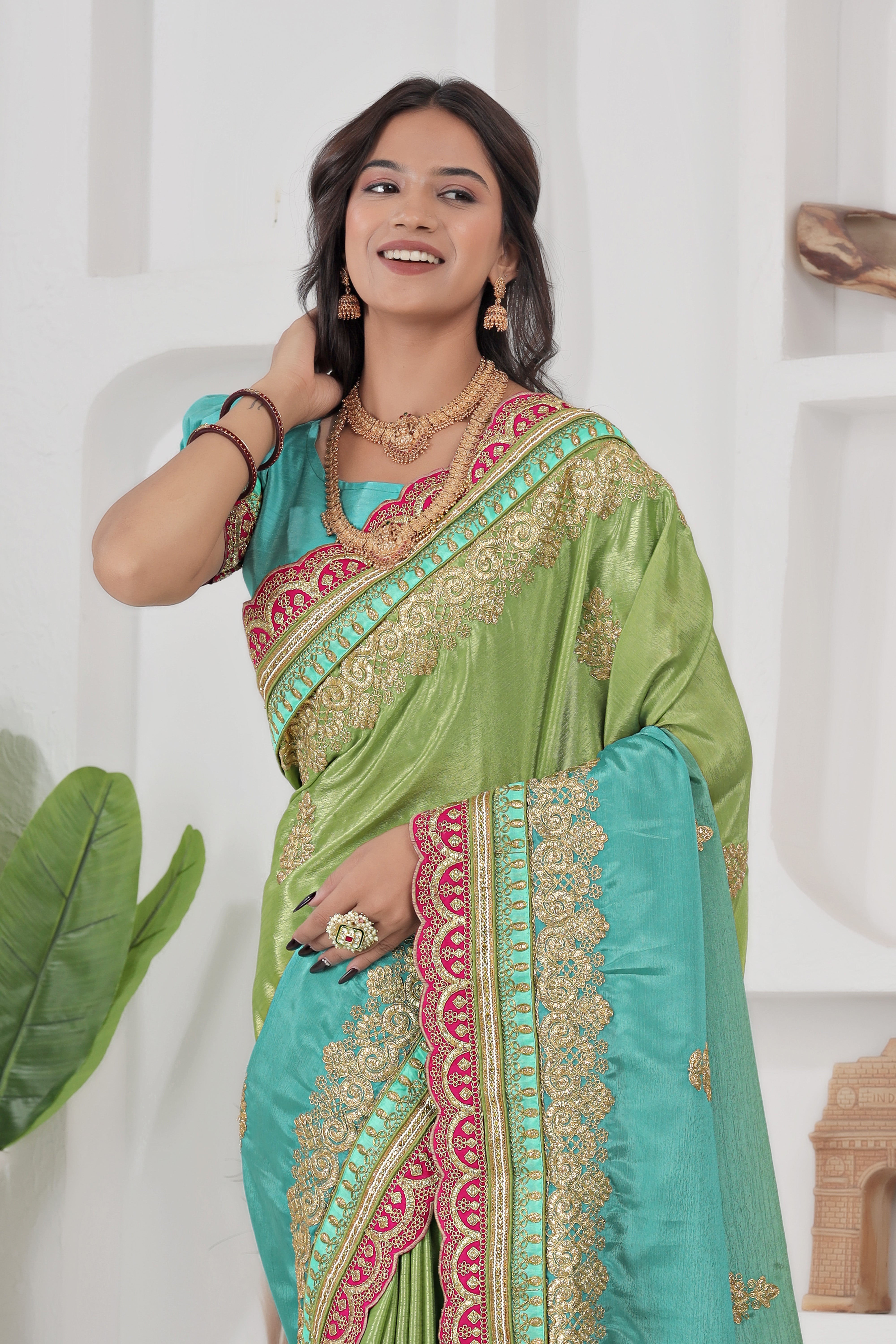 Elegant Charm Chinon Silk Saree