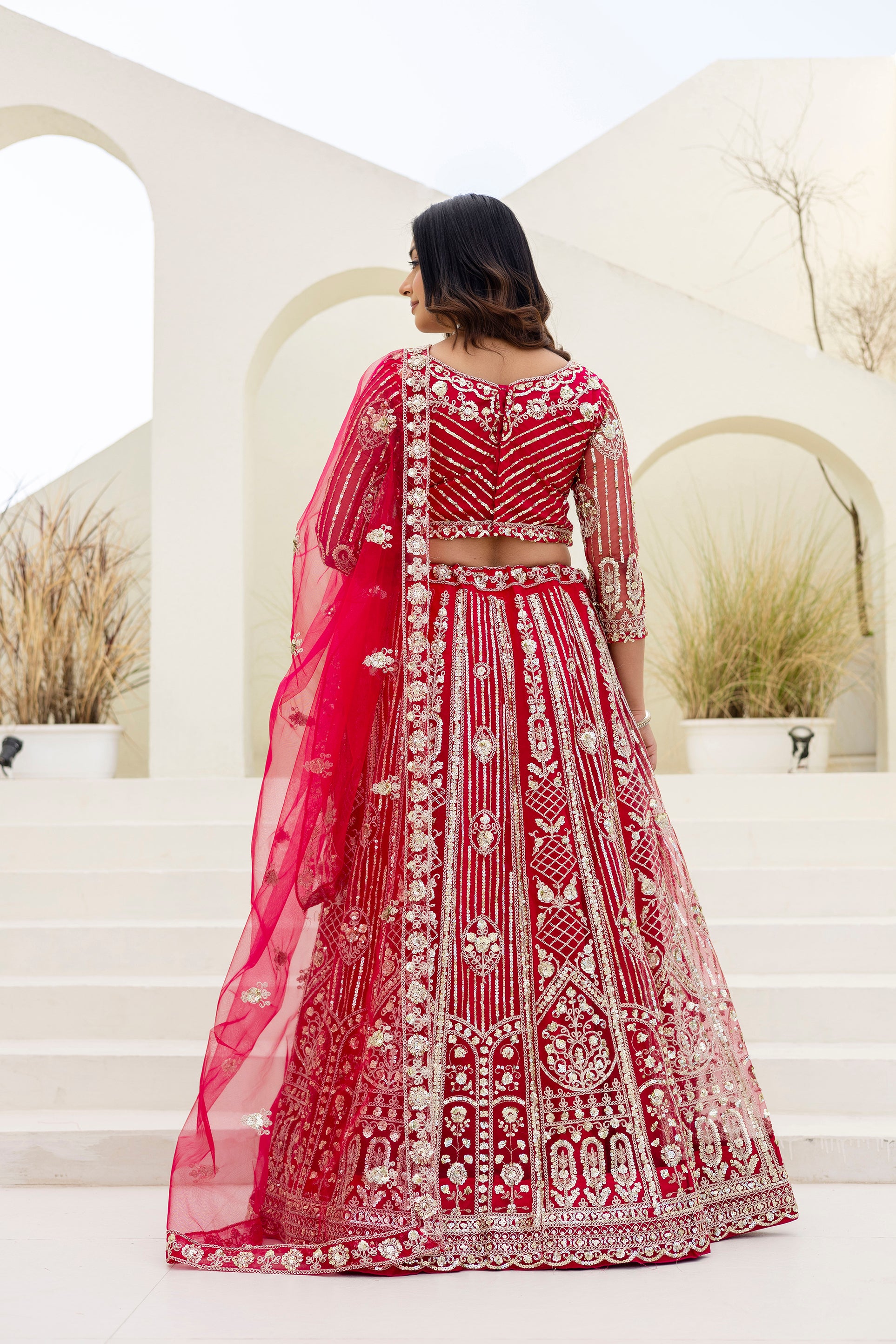 Regal Net Embroidered Lehenga Set