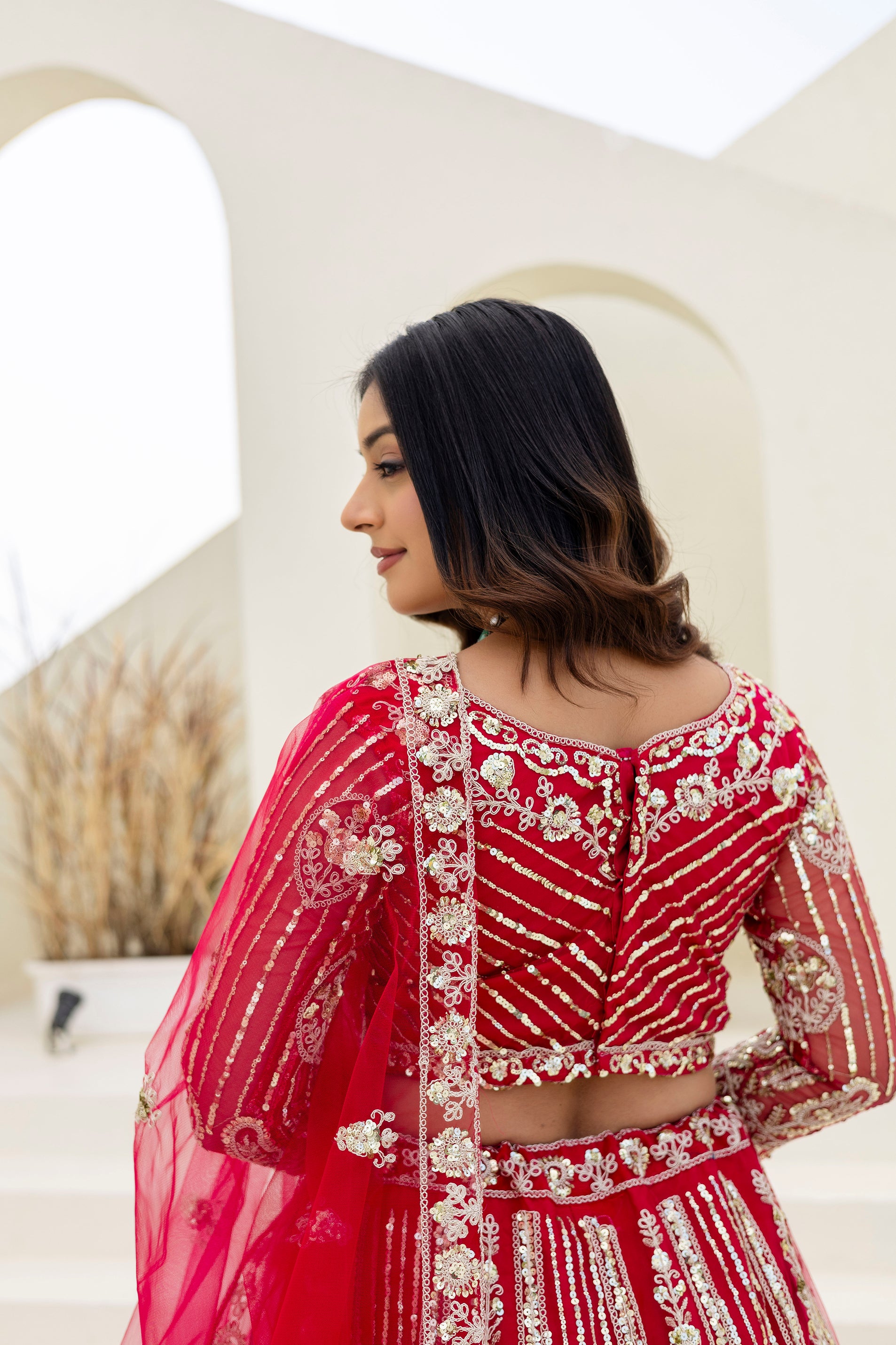 Regal Net Embroidered Lehenga Set