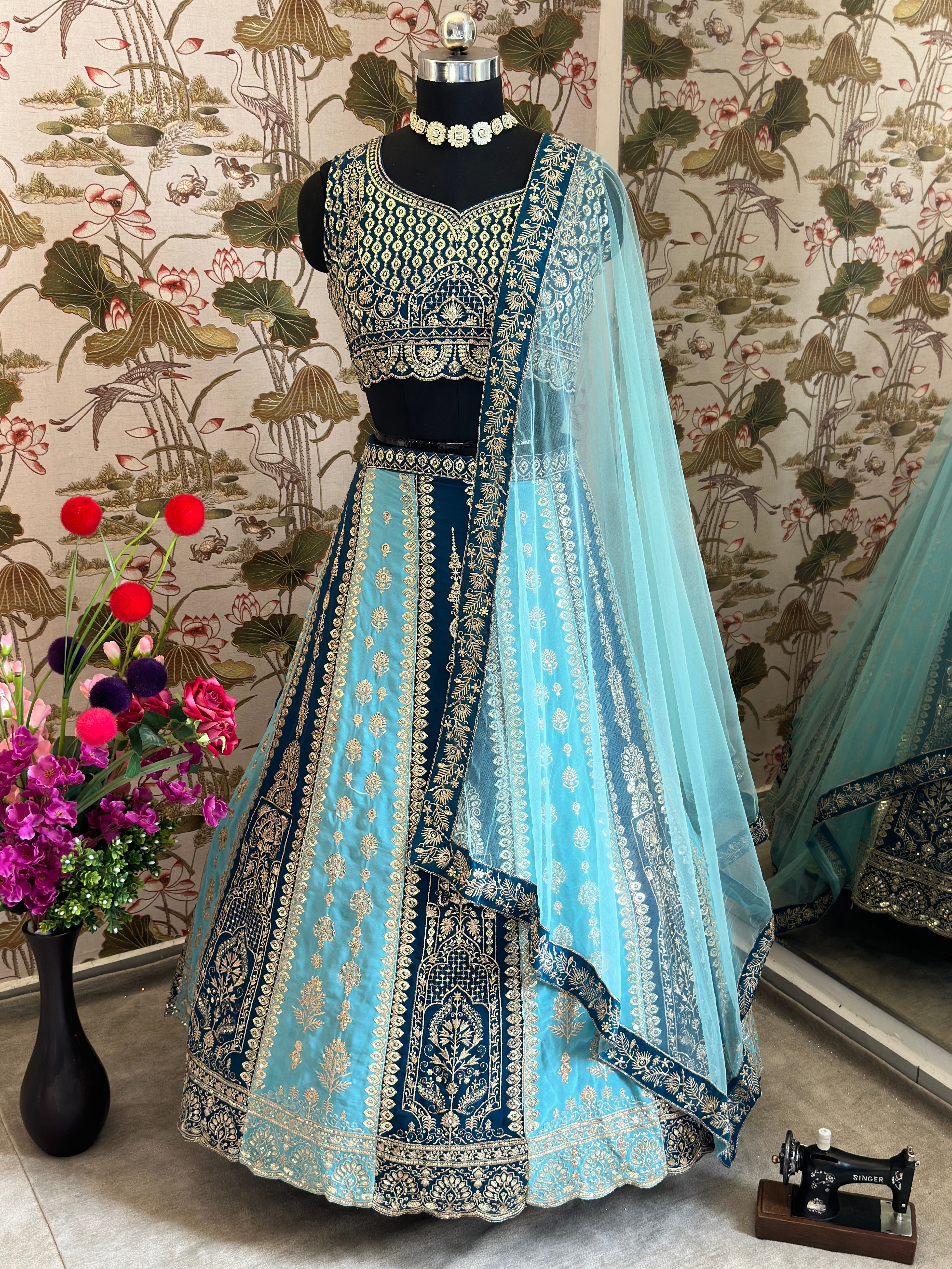Ocean Grace Dual Tone Lehenga Set