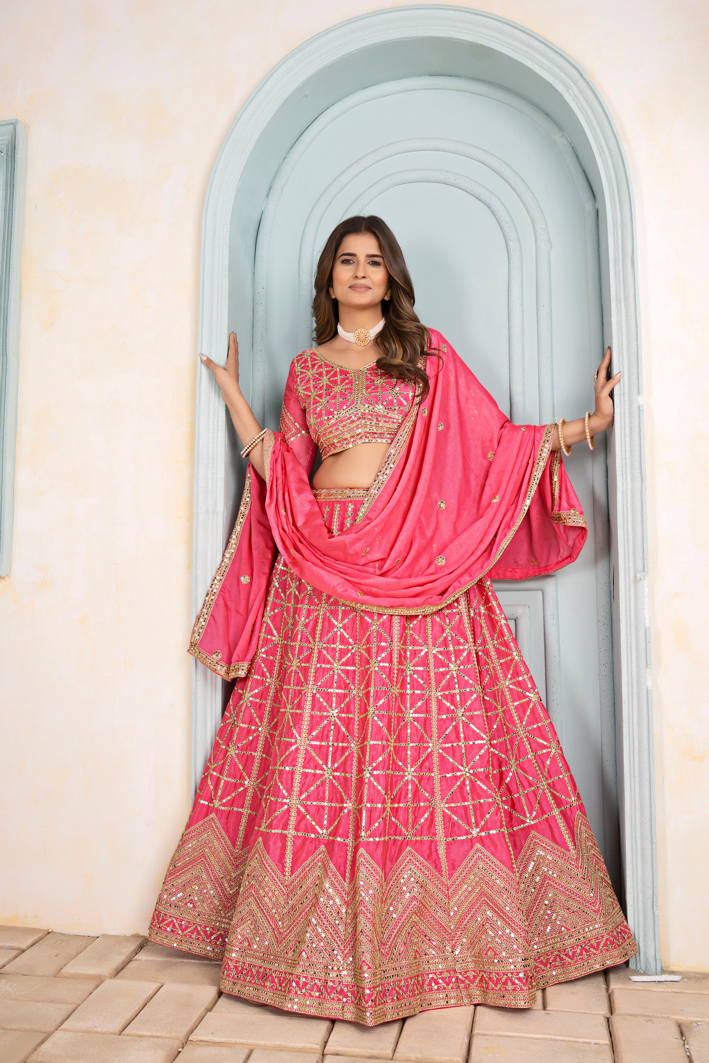Midnight Royal Embroidered Lehenga Set