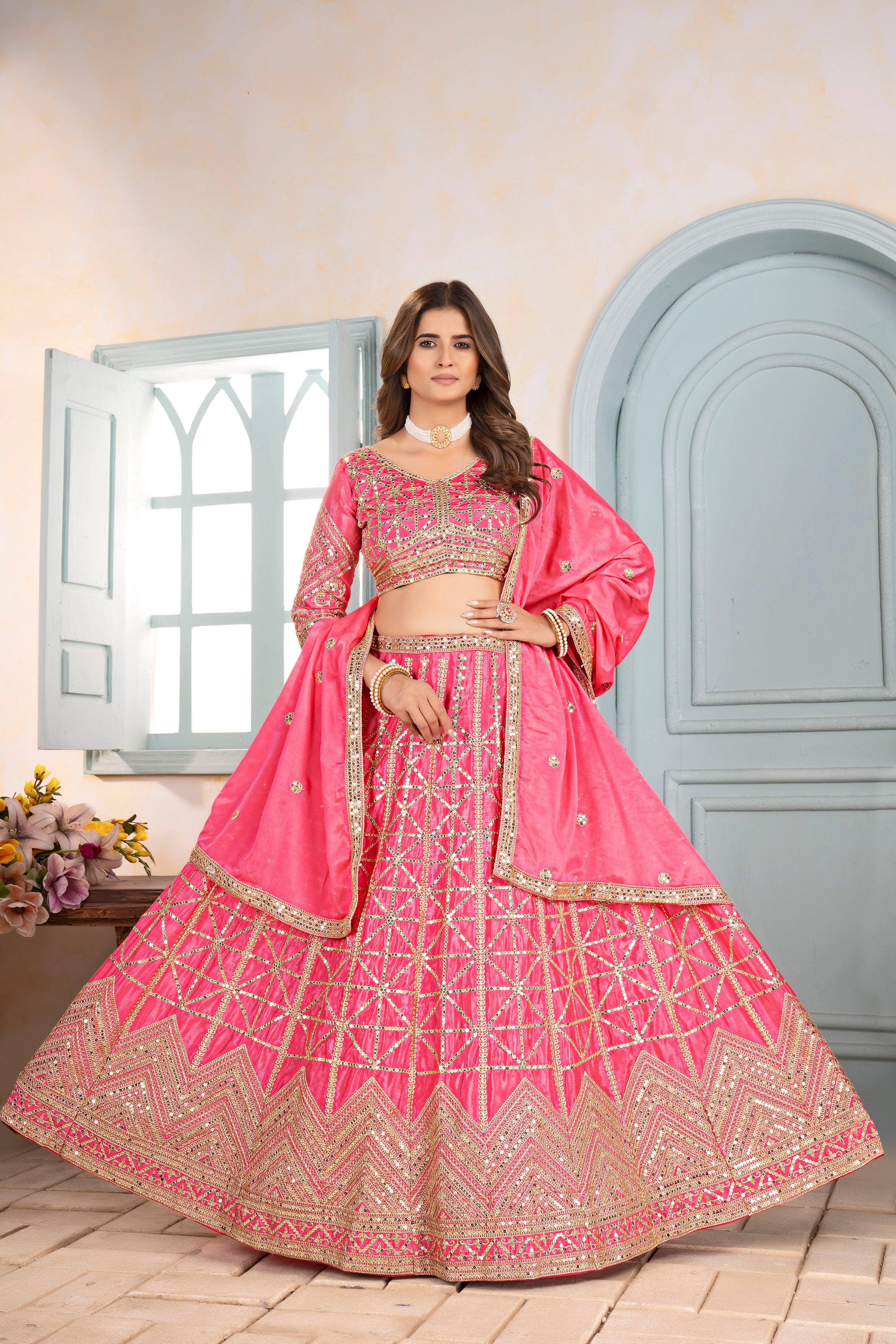 Midnight Royal Embroidered Lehenga Set