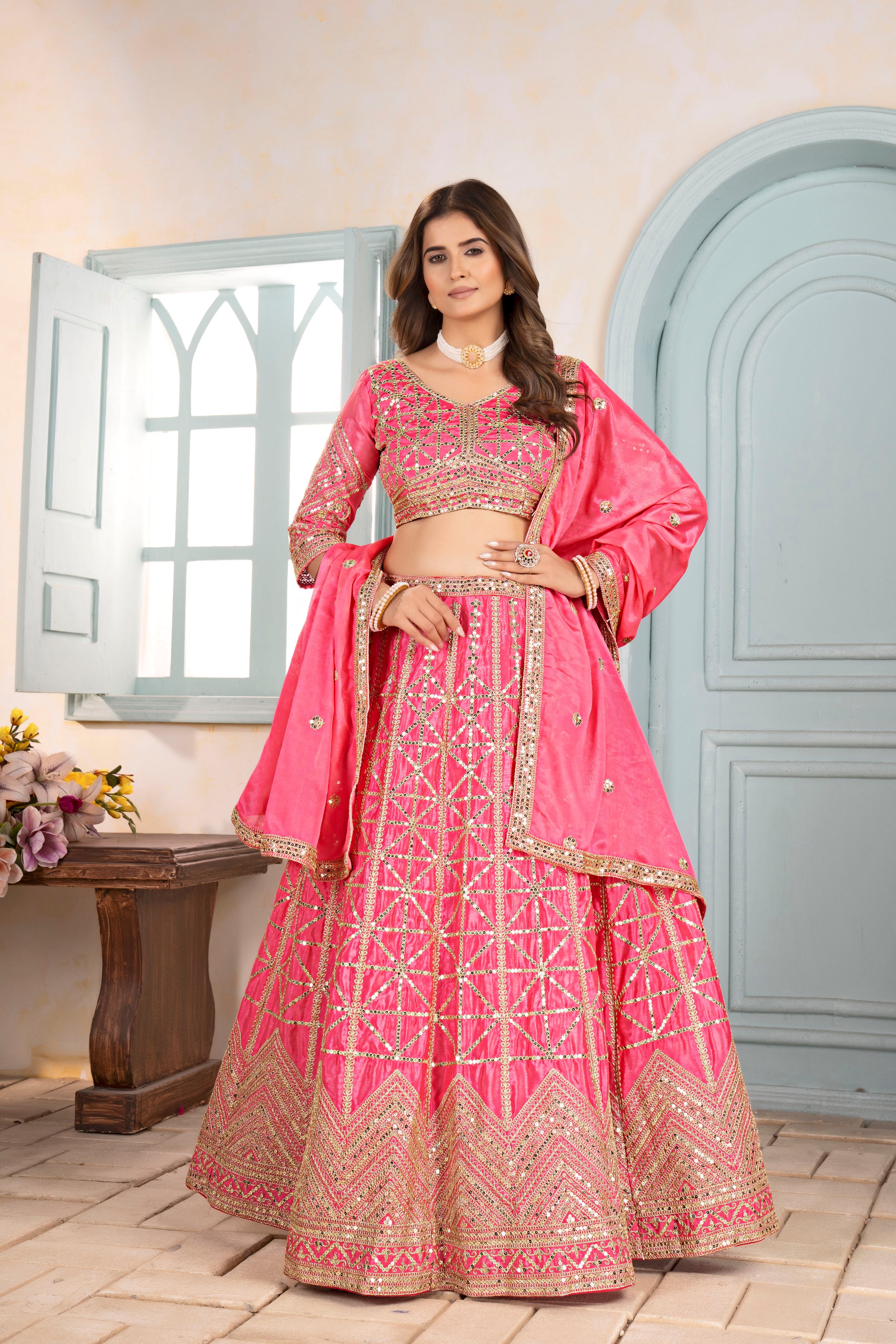 Midnight Royal Embroidered Lehenga Set