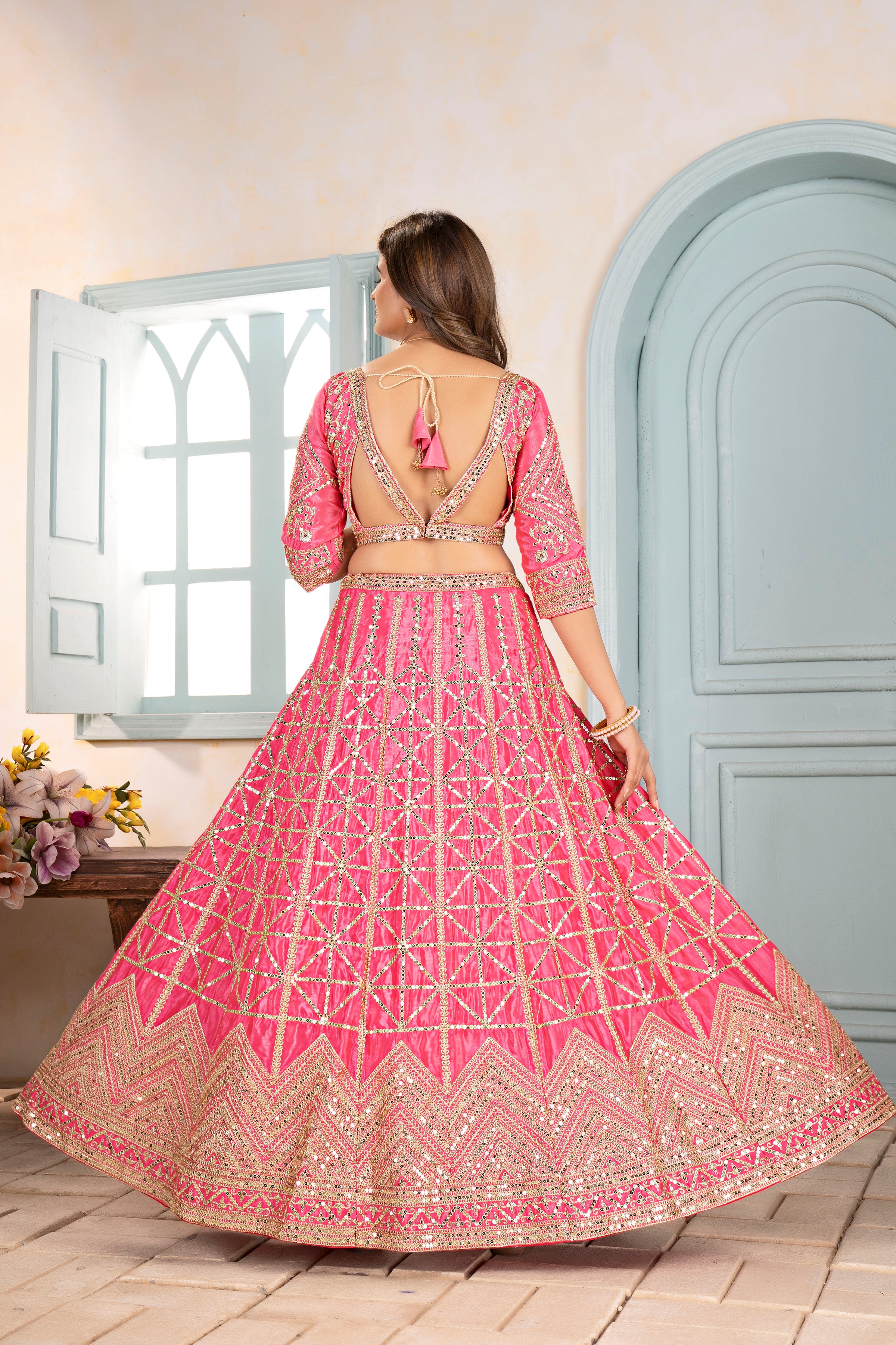Midnight Royal Embroidered Lehenga Set