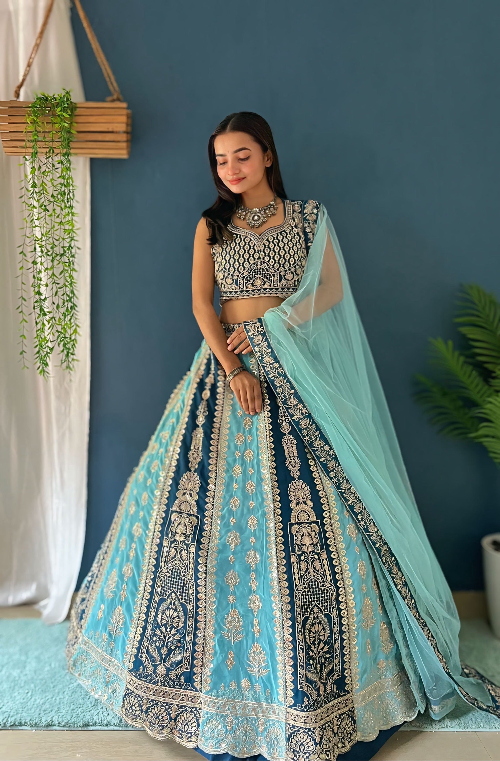 Ocean Grace Dual Tone Lehenga Set