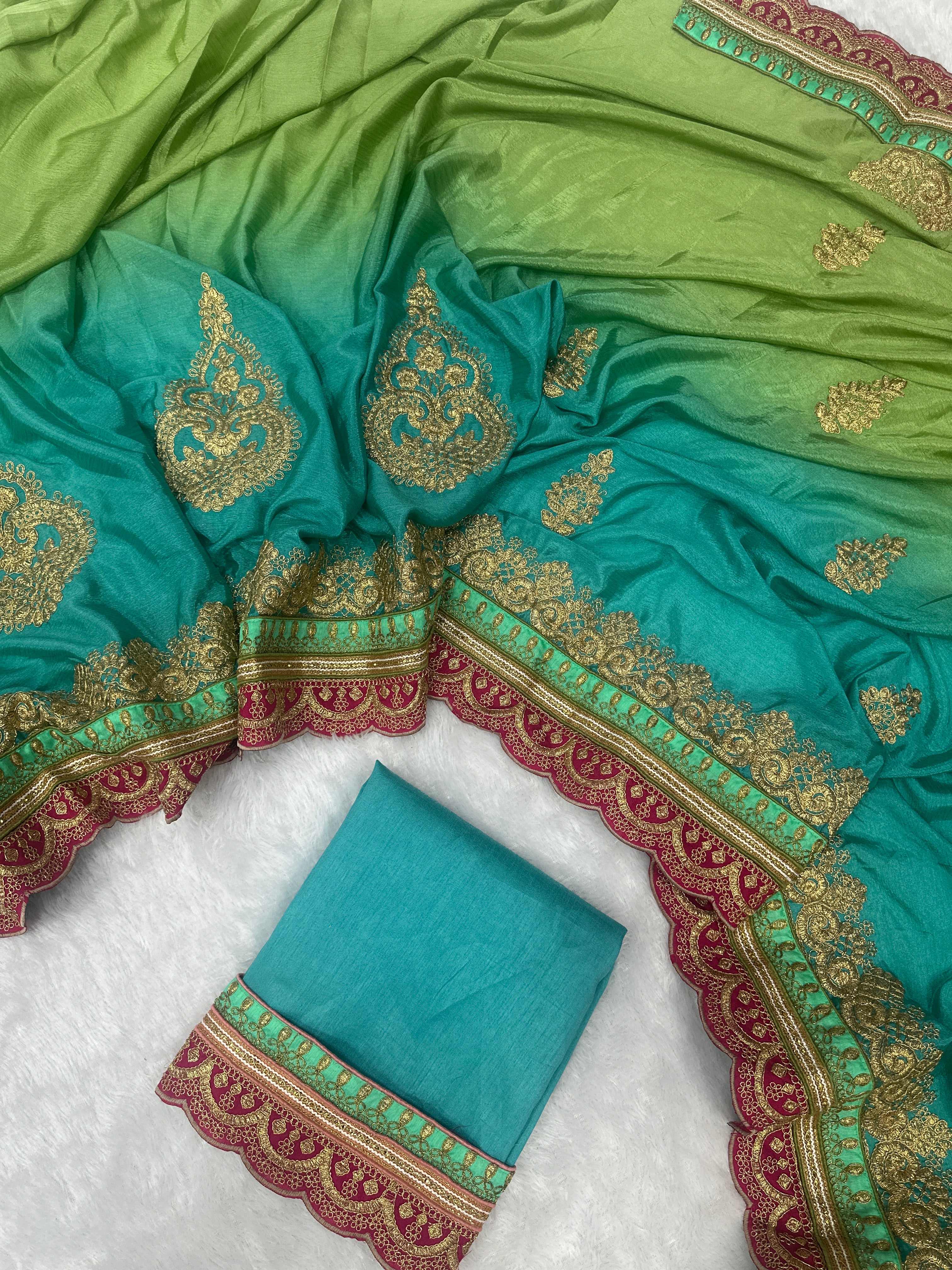 Elegant Charm Chinon Silk Saree