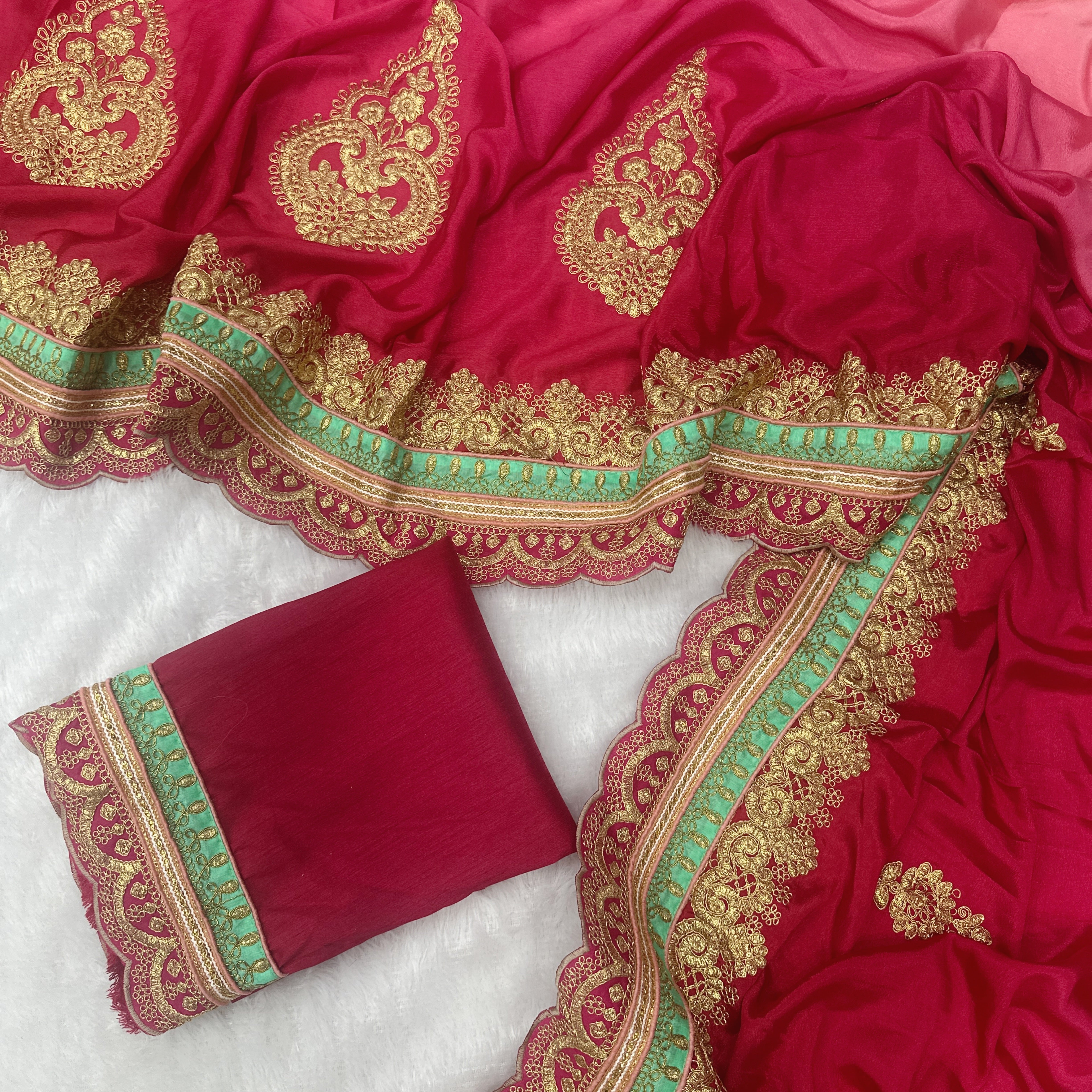 Elegant Charm Chinon Silk Saree