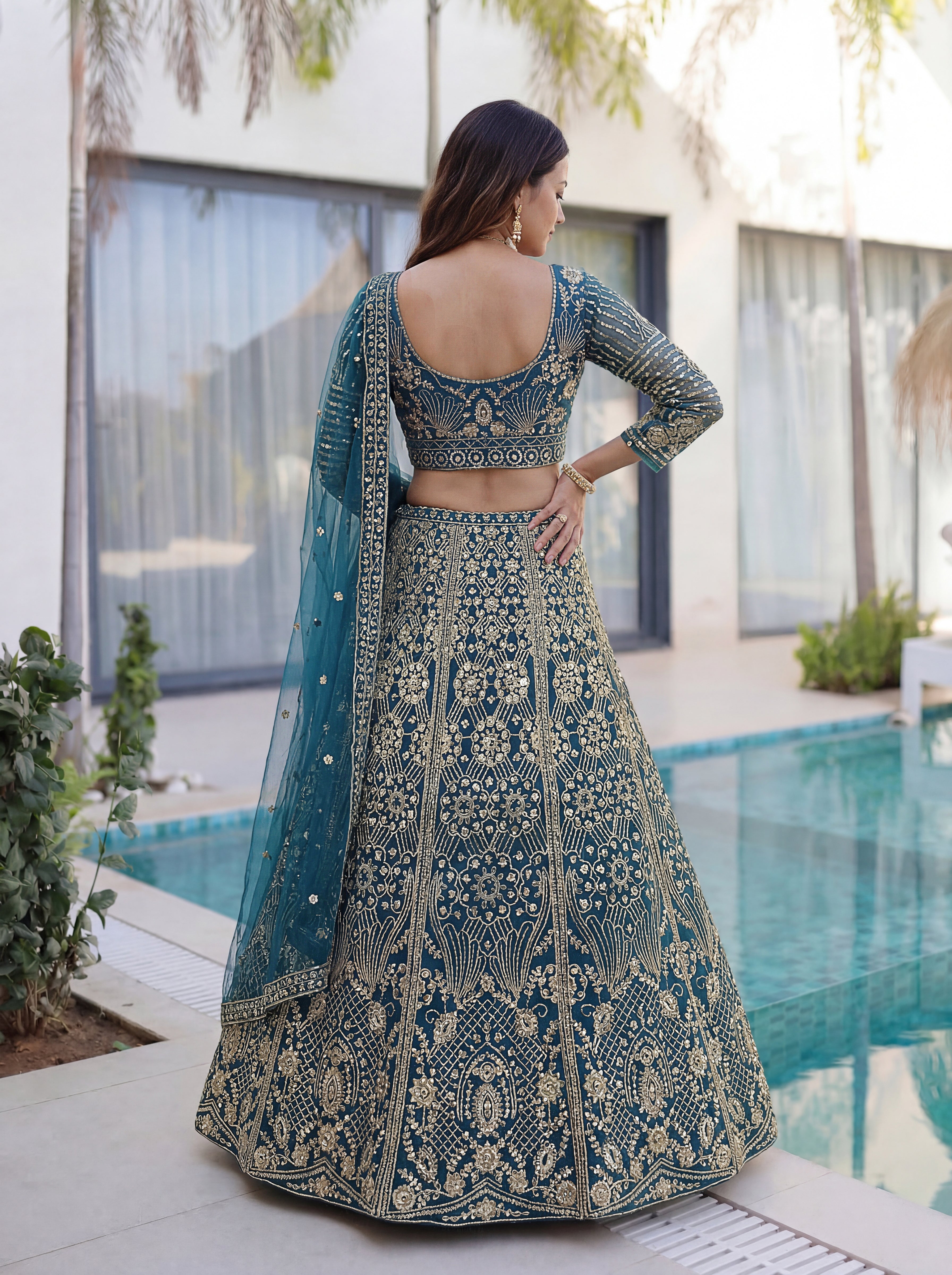 Elegant Aura Embroidered Lehenga Choli