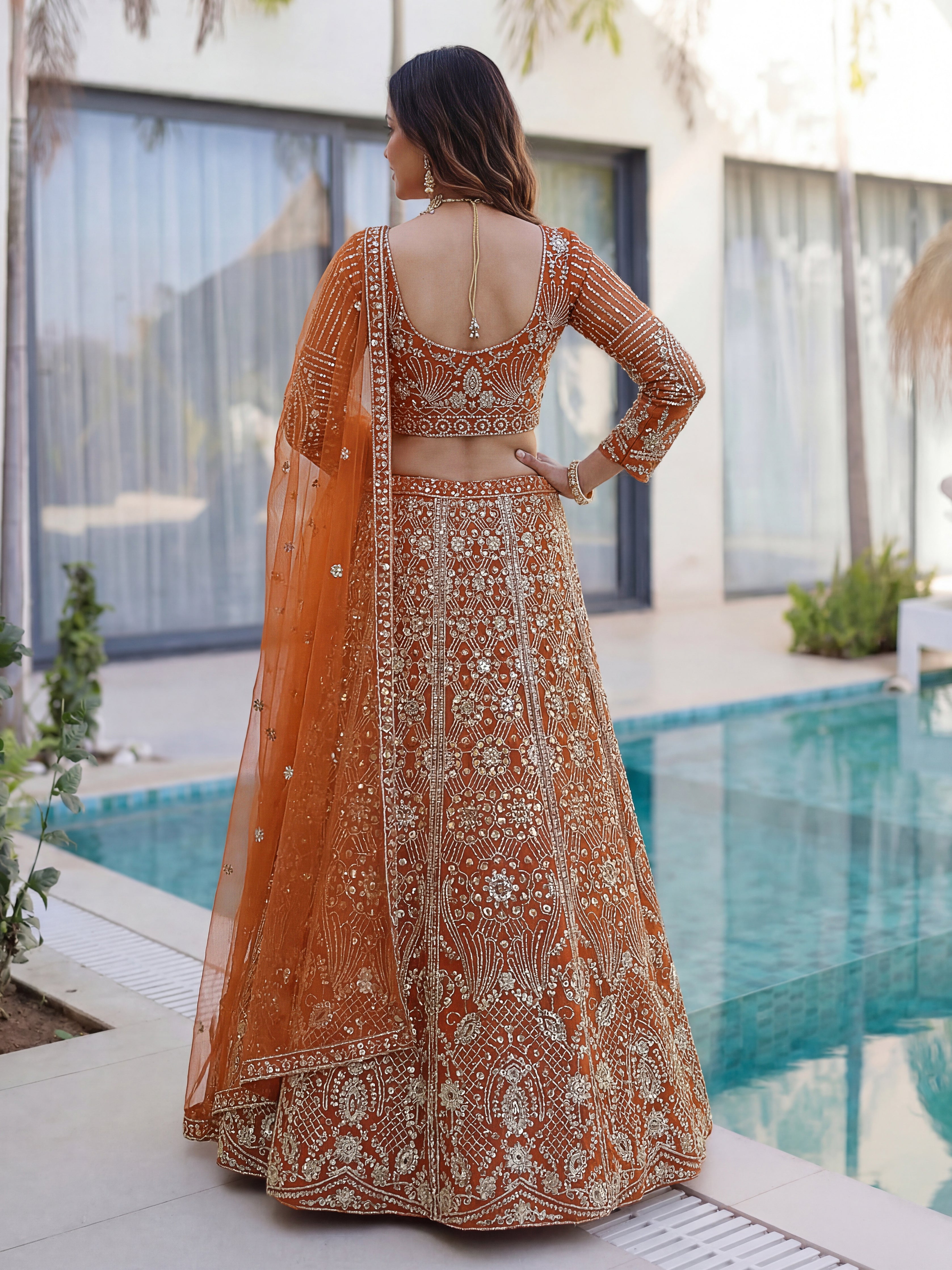 Elegant Aura Embroidered Lehenga Choli