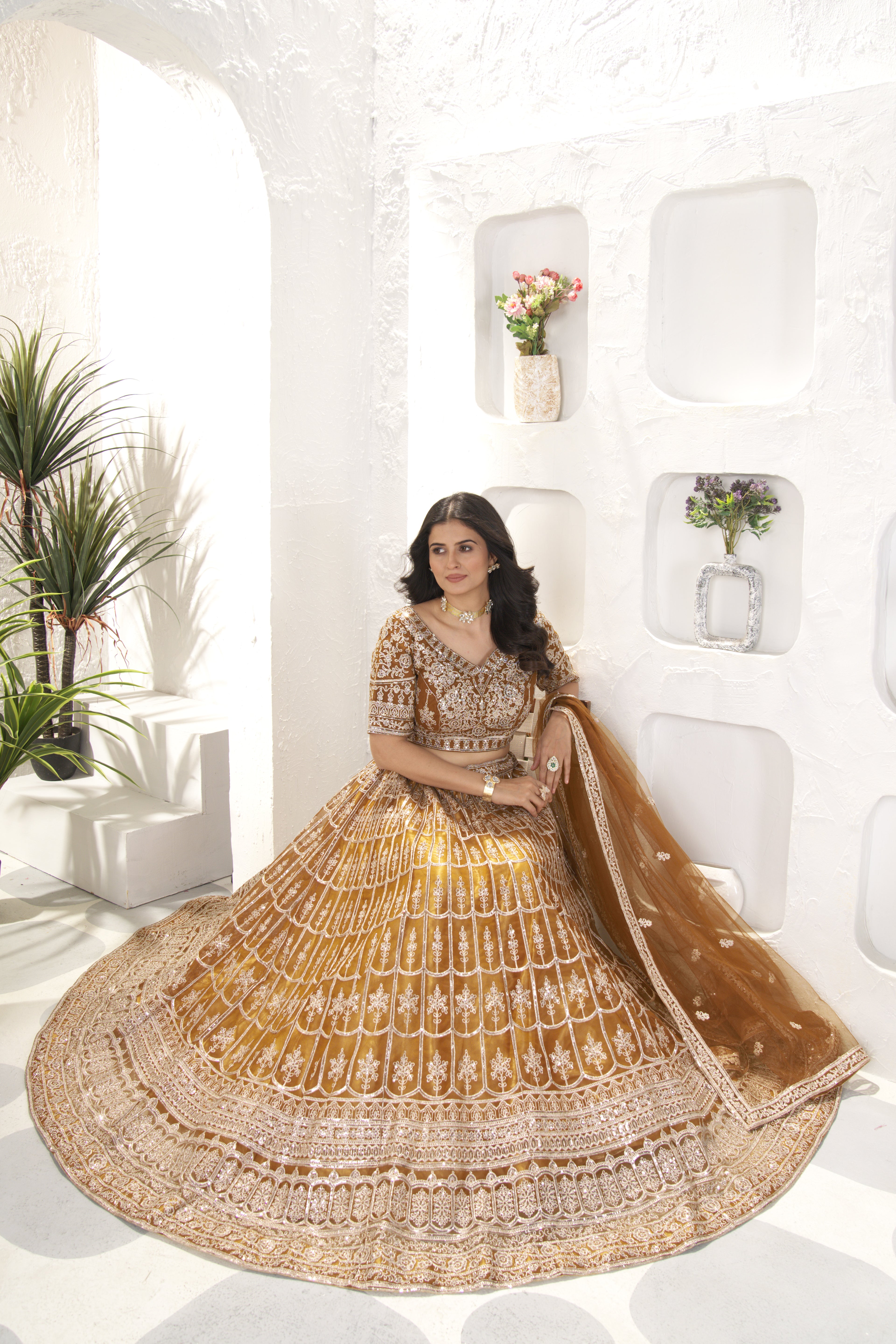 Regal Brown Radiance Lehenga Set