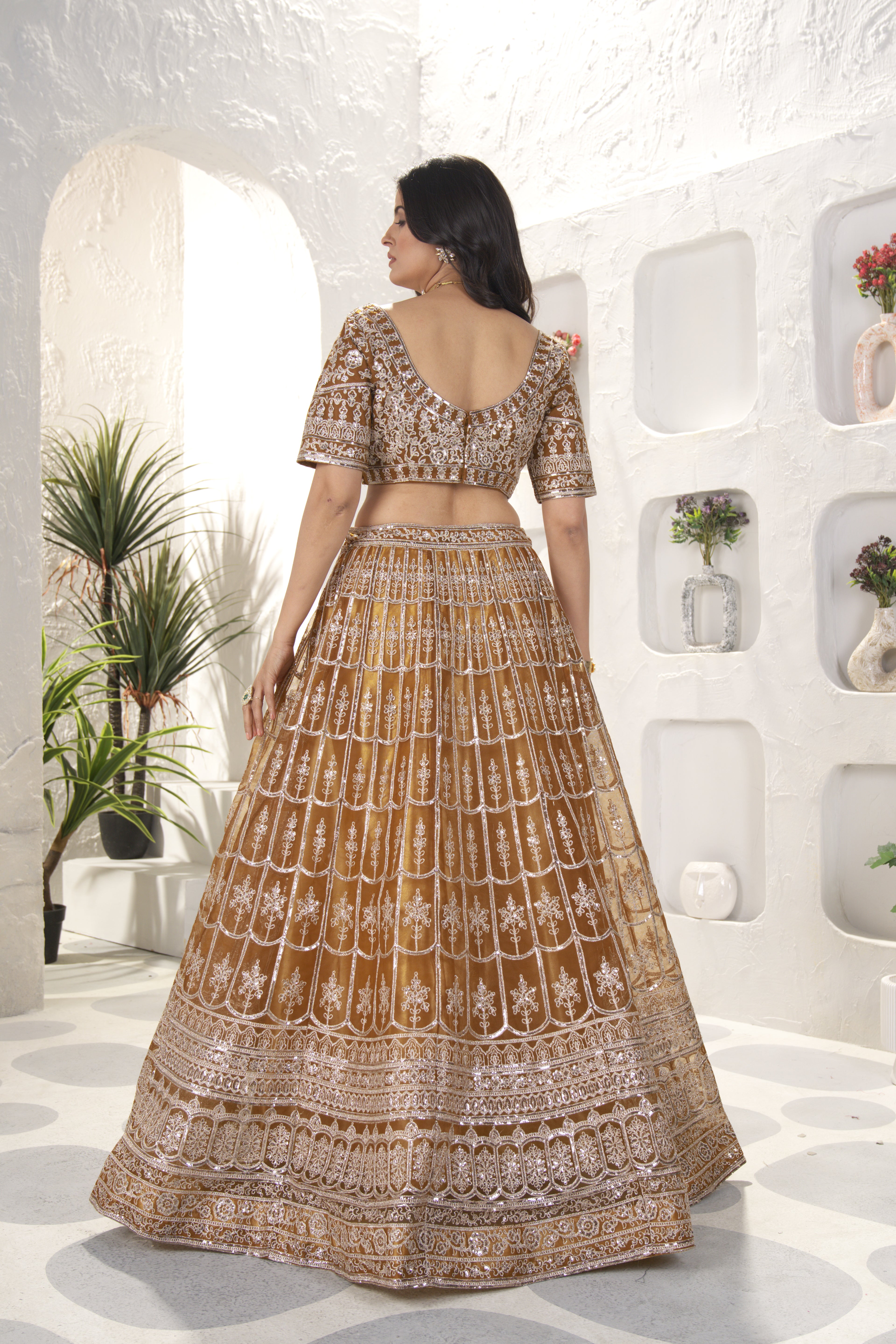 Regal Brown Radiance Lehenga Set