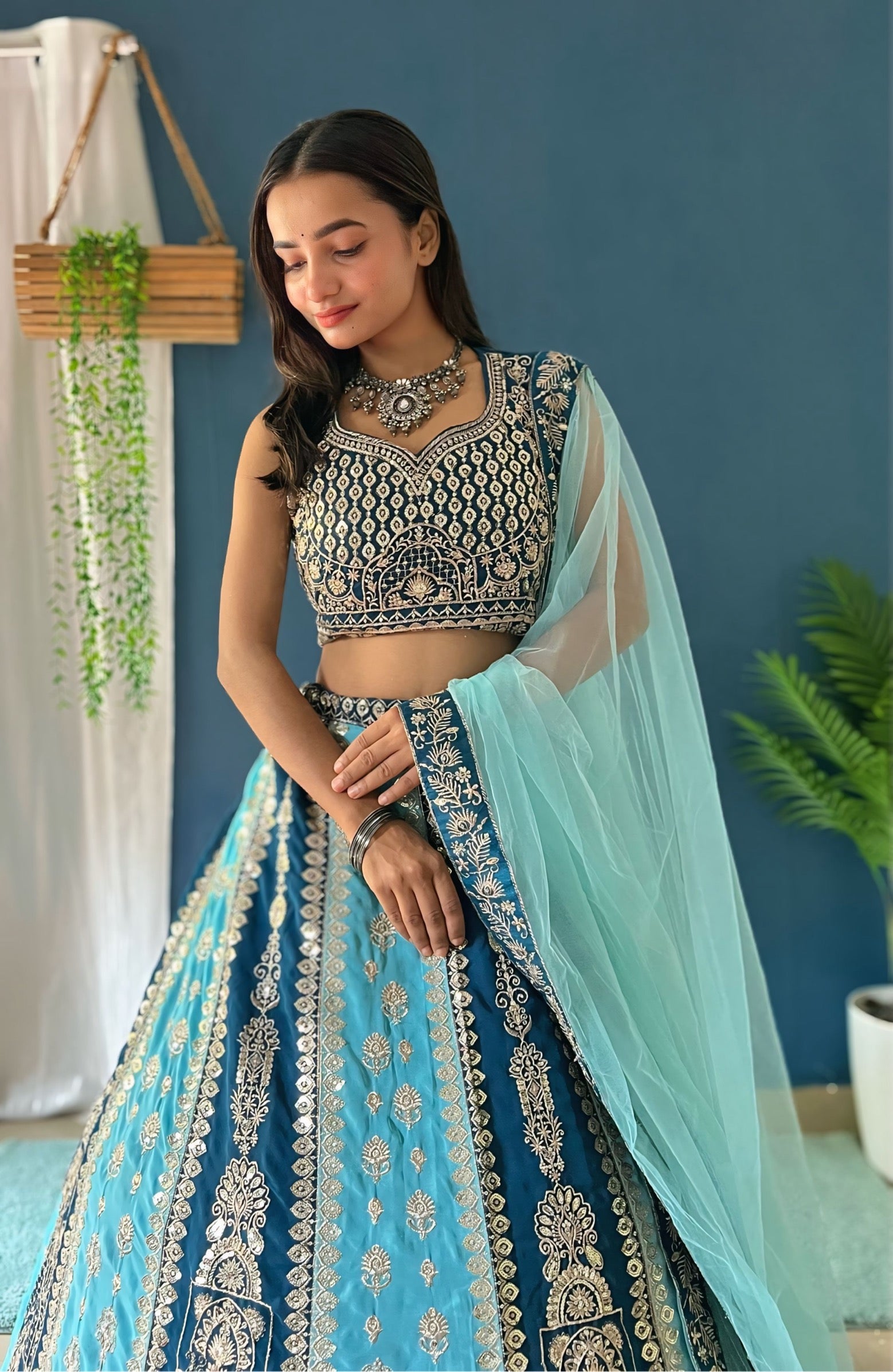 Ocean Grace Dual Tone Lehenga Set