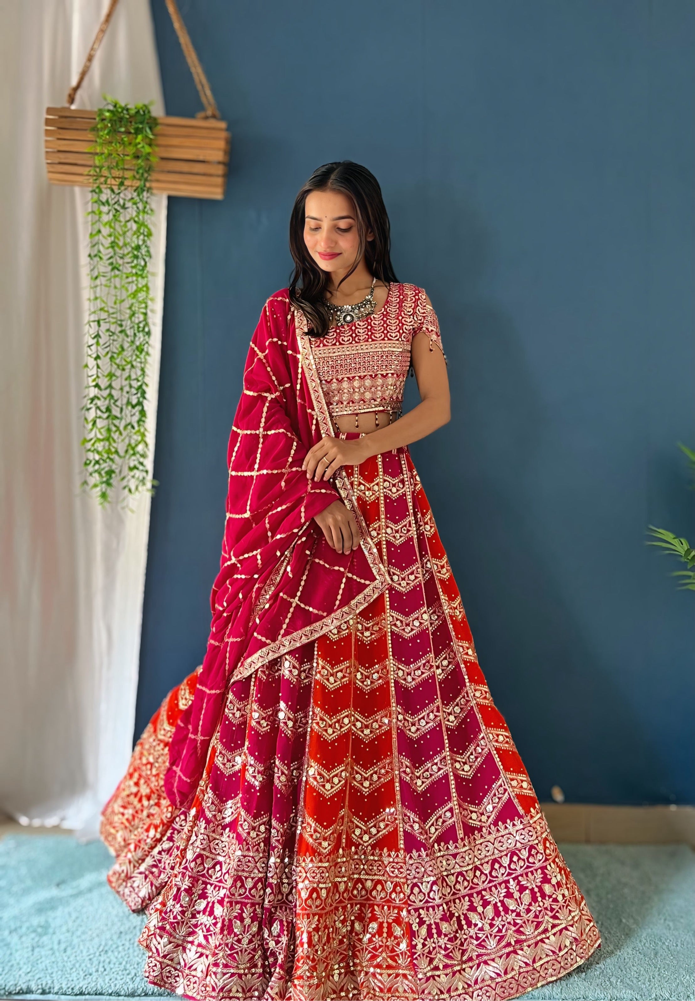 Color Bloom Designer Lehenga Set