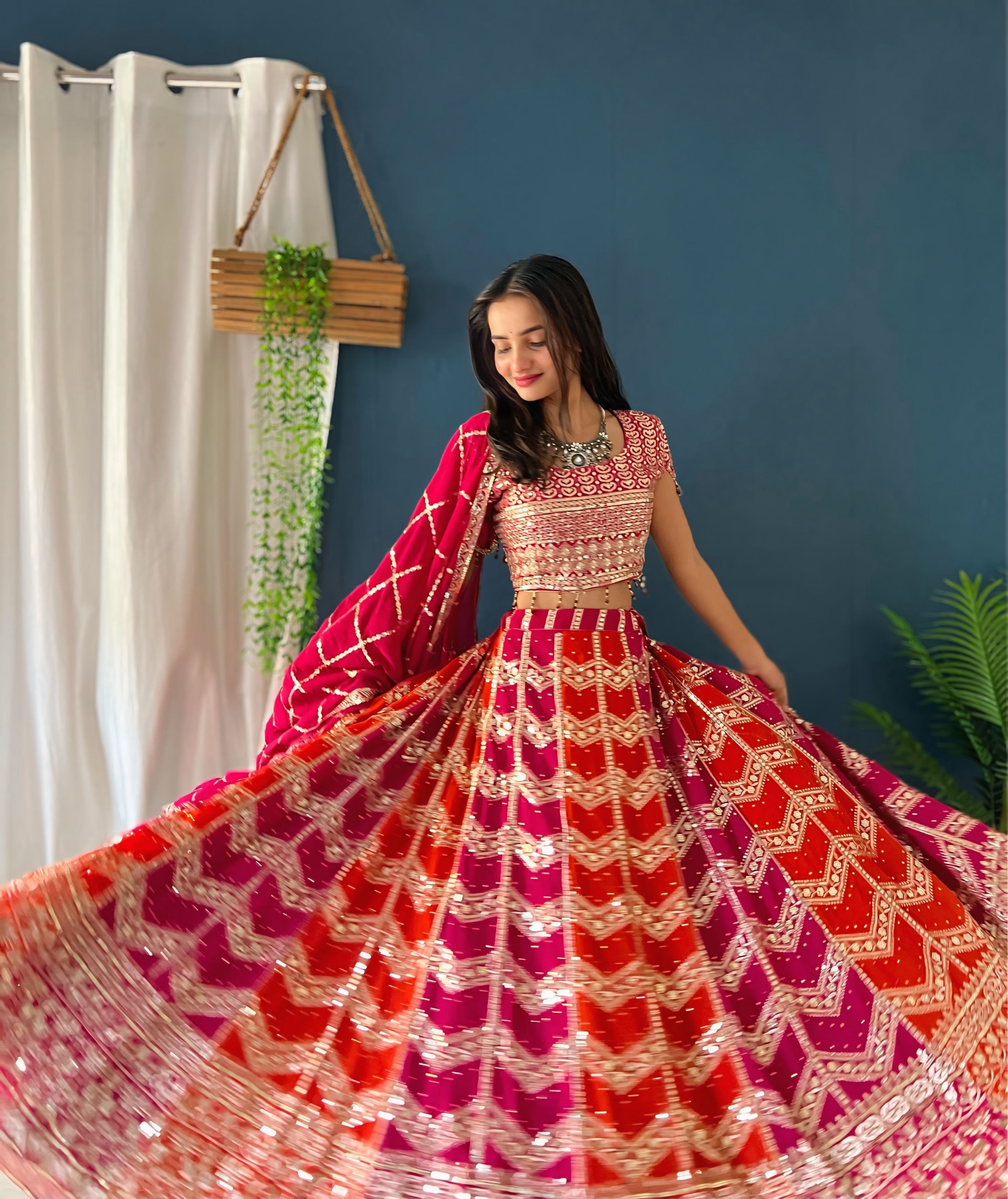 Color Bloom Designer Lehenga Set