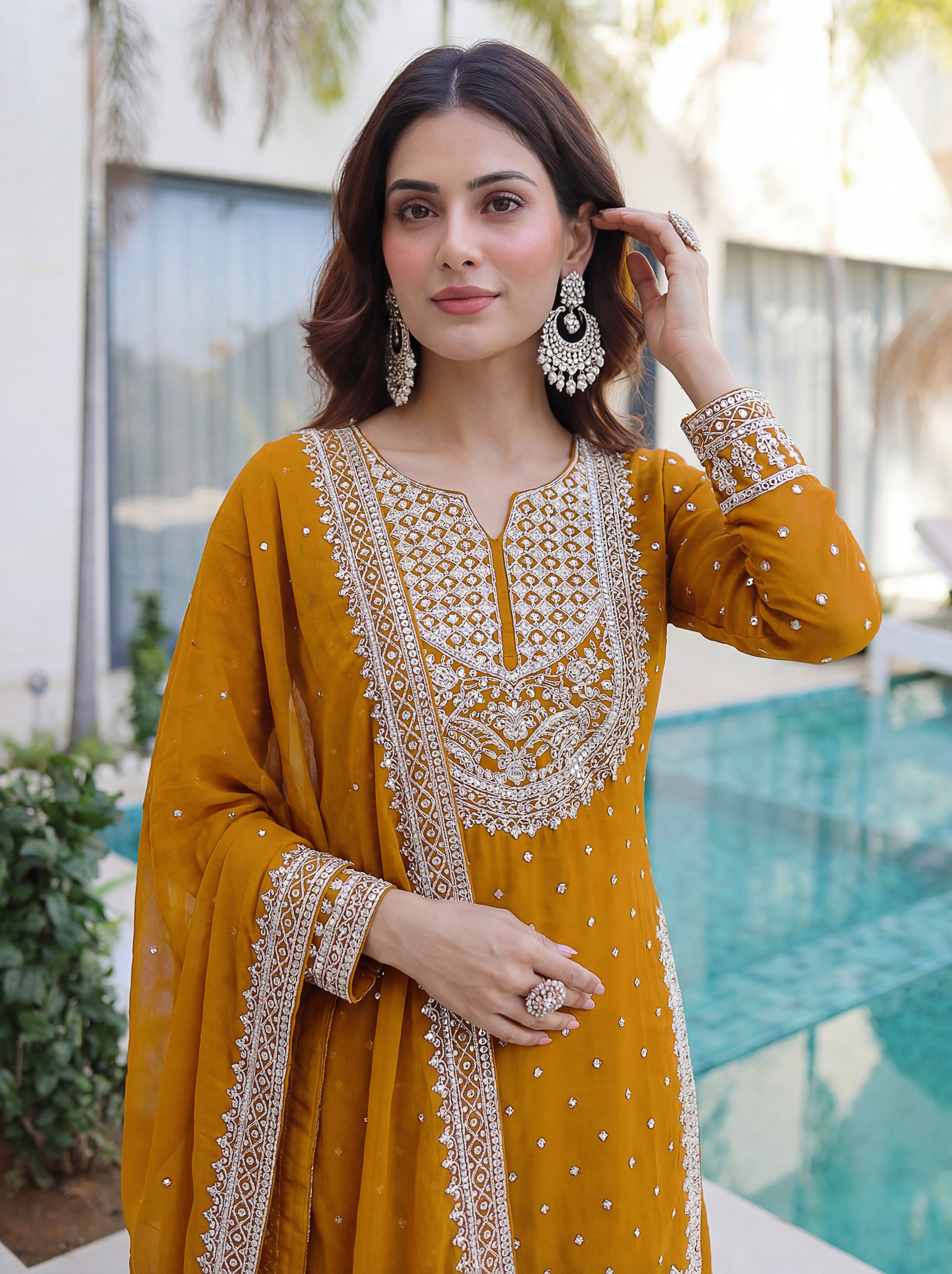 Ethnic Glow Sharara Suit Set
