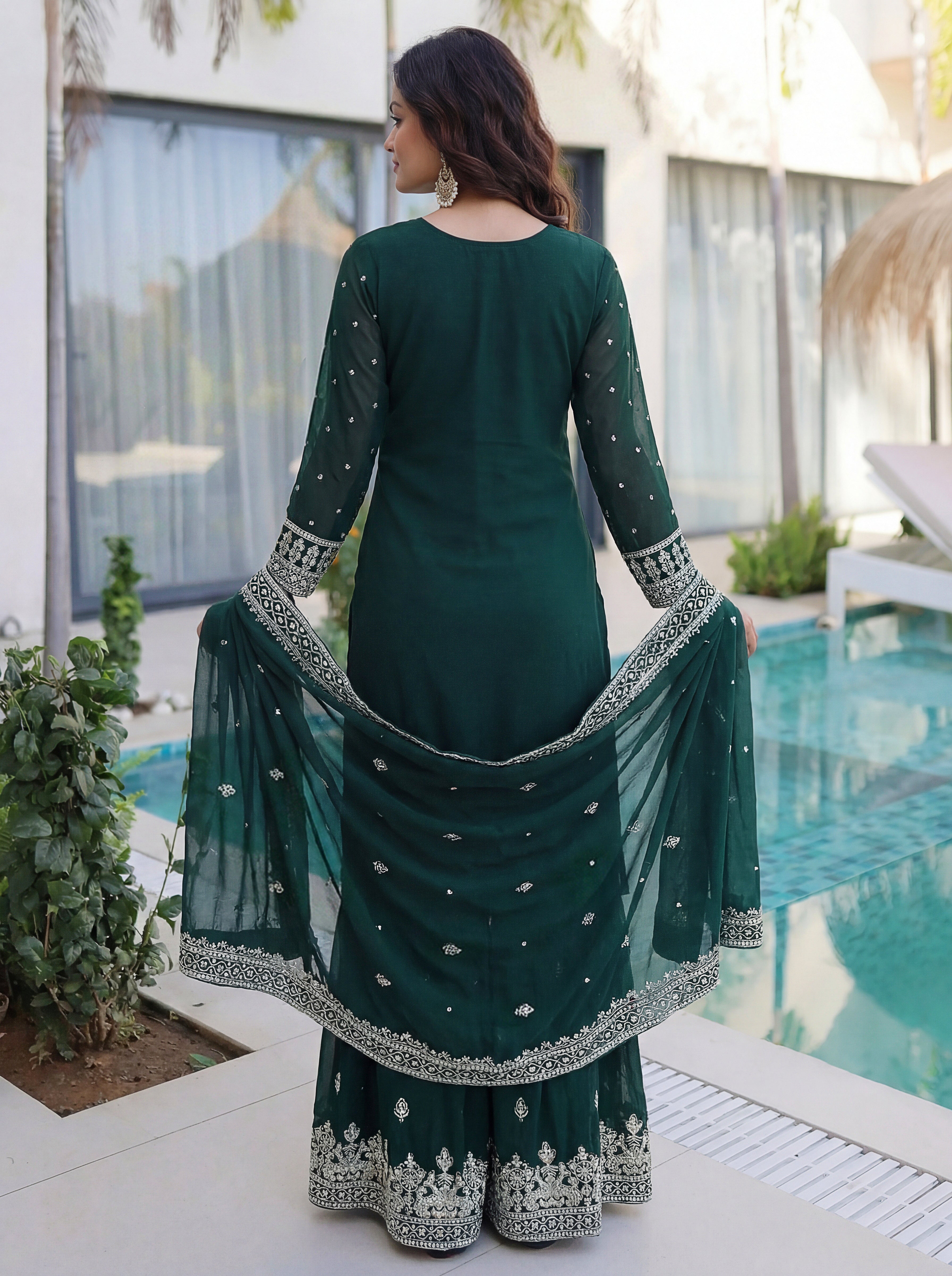 Ethnic Glow Sharara Suit Set