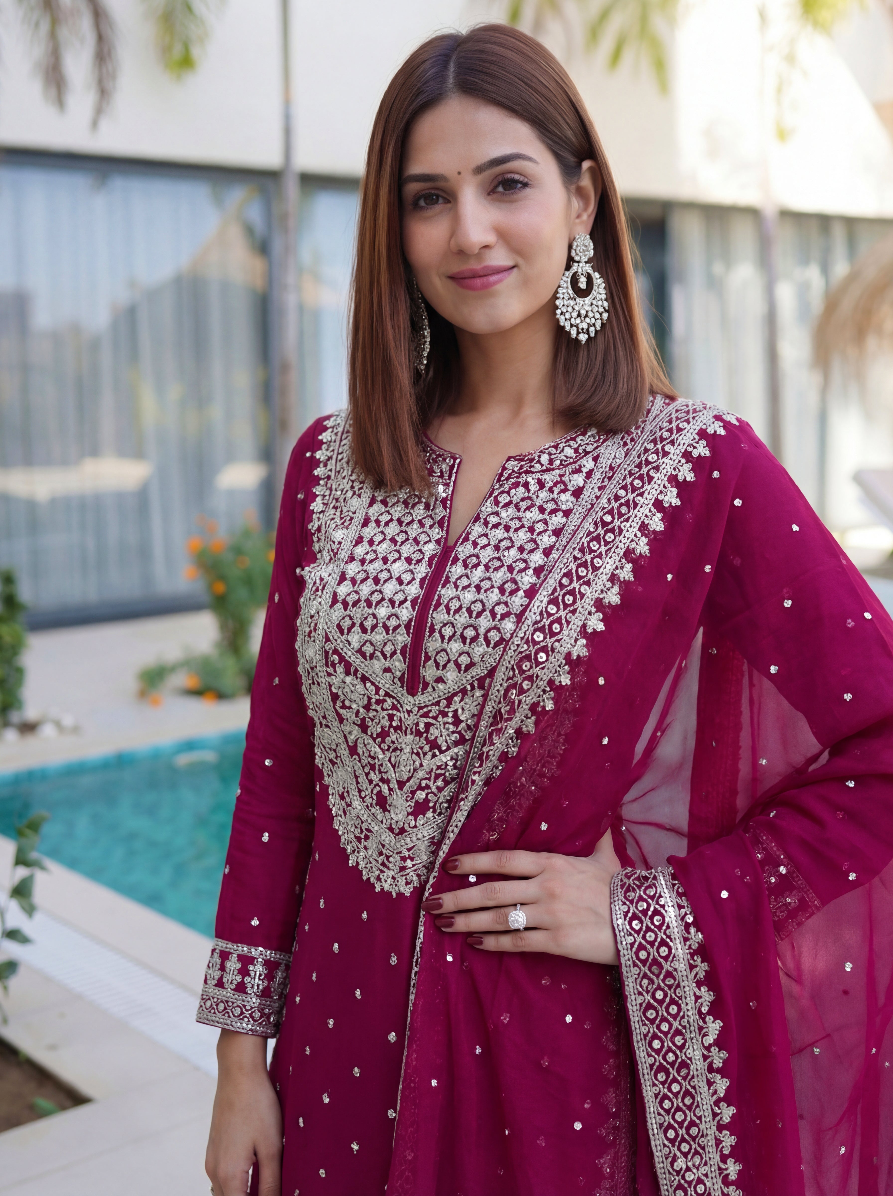 Ethnic Glow Sharara Suit Set
