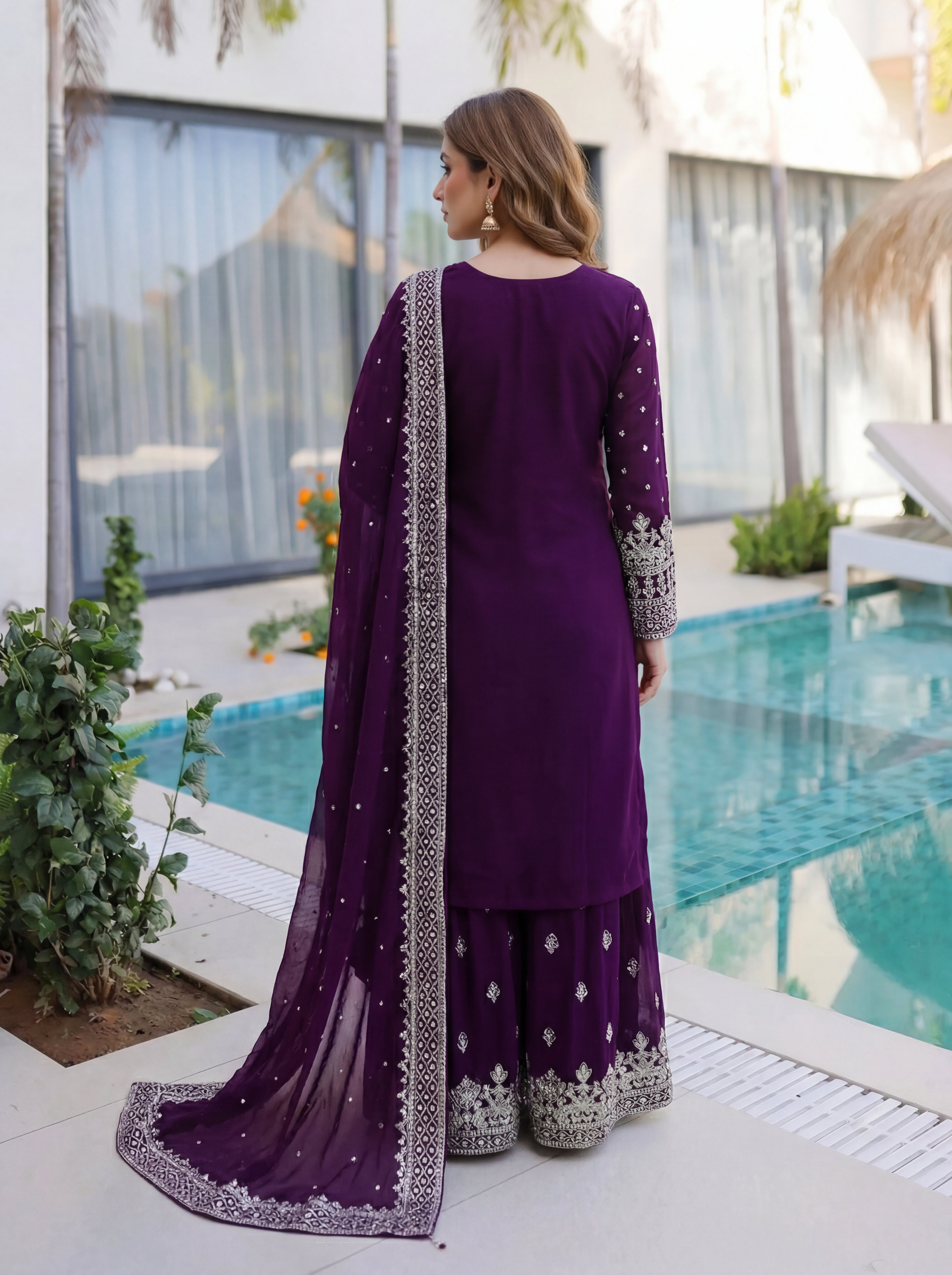 Ethnic Glow Sharara Suit Set