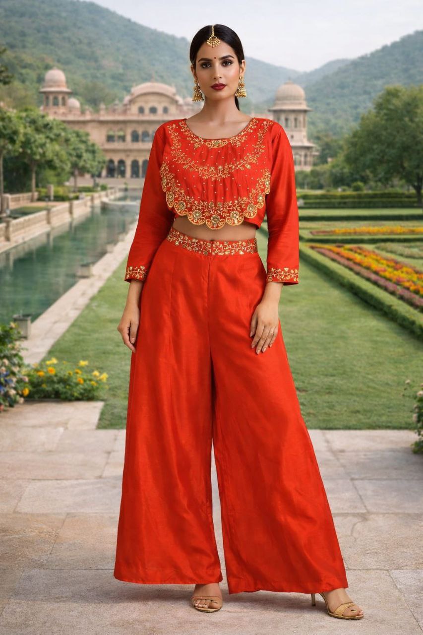 Royal Glow Chinnon Palazzo Set