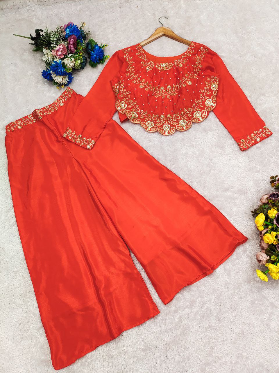 Royal Glow Chinnon Palazzo Set