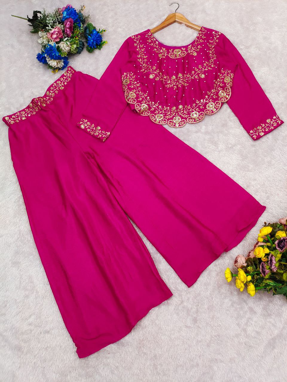 Royal Glow Chinnon Palazzo Set