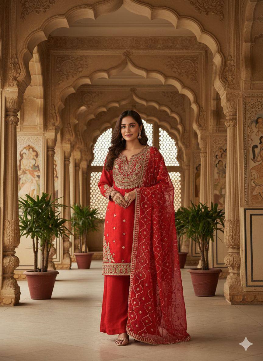 Royal Thread Fendy Palazzo Set