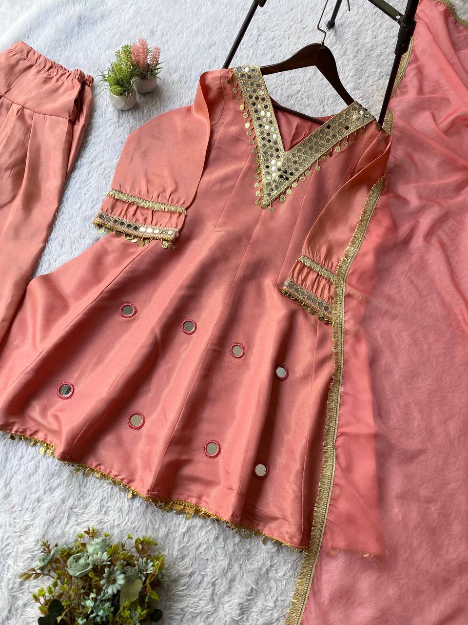 Mirror Spark Coss Moss Sharara Set