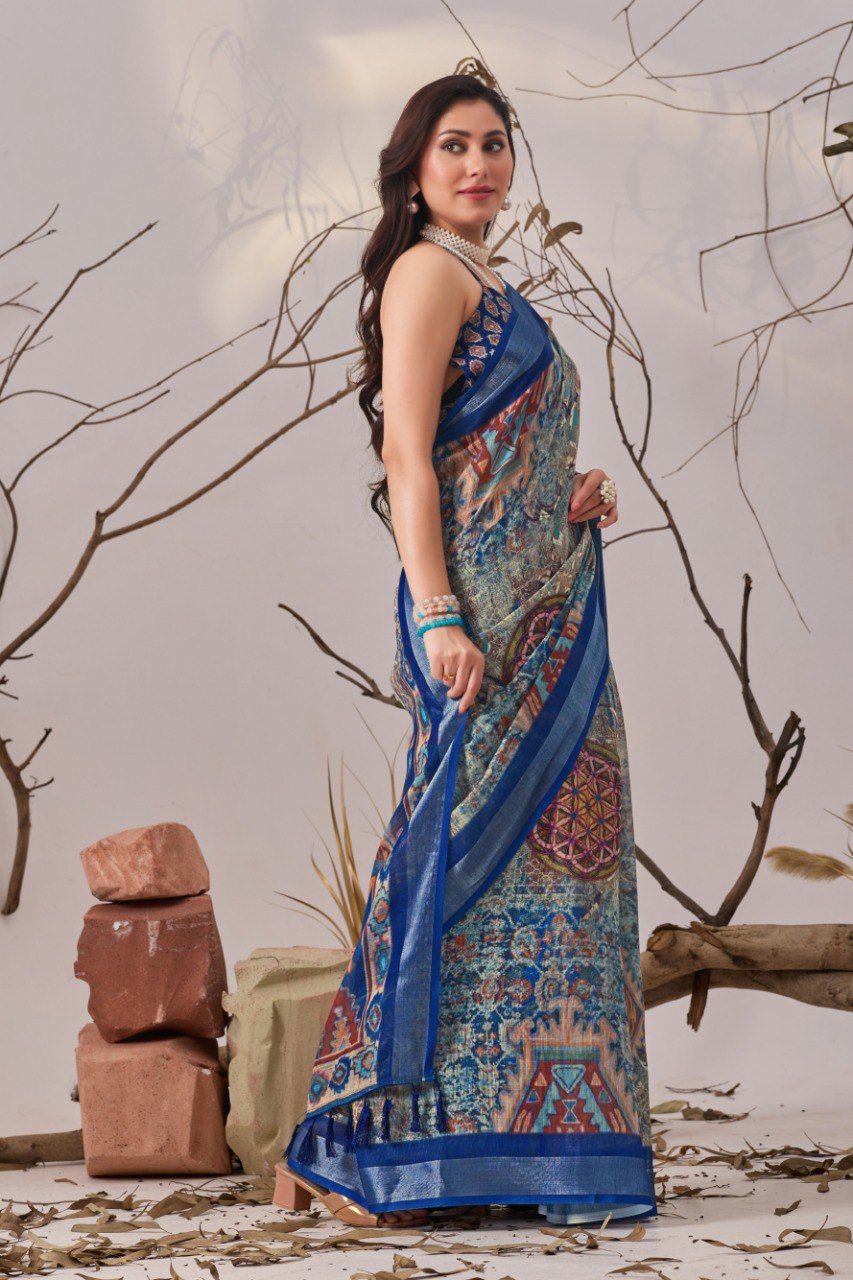 Timeless Patola Linen Saree