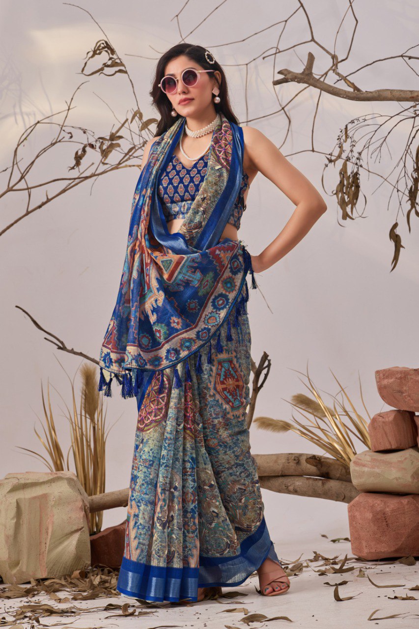 Timeless Patola Linen Saree
