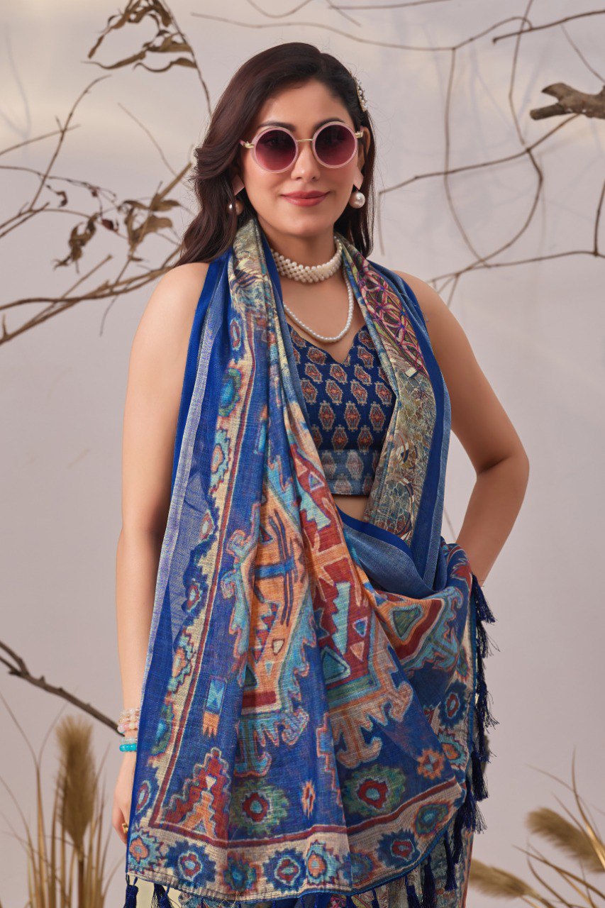 Timeless Patola Linen Saree