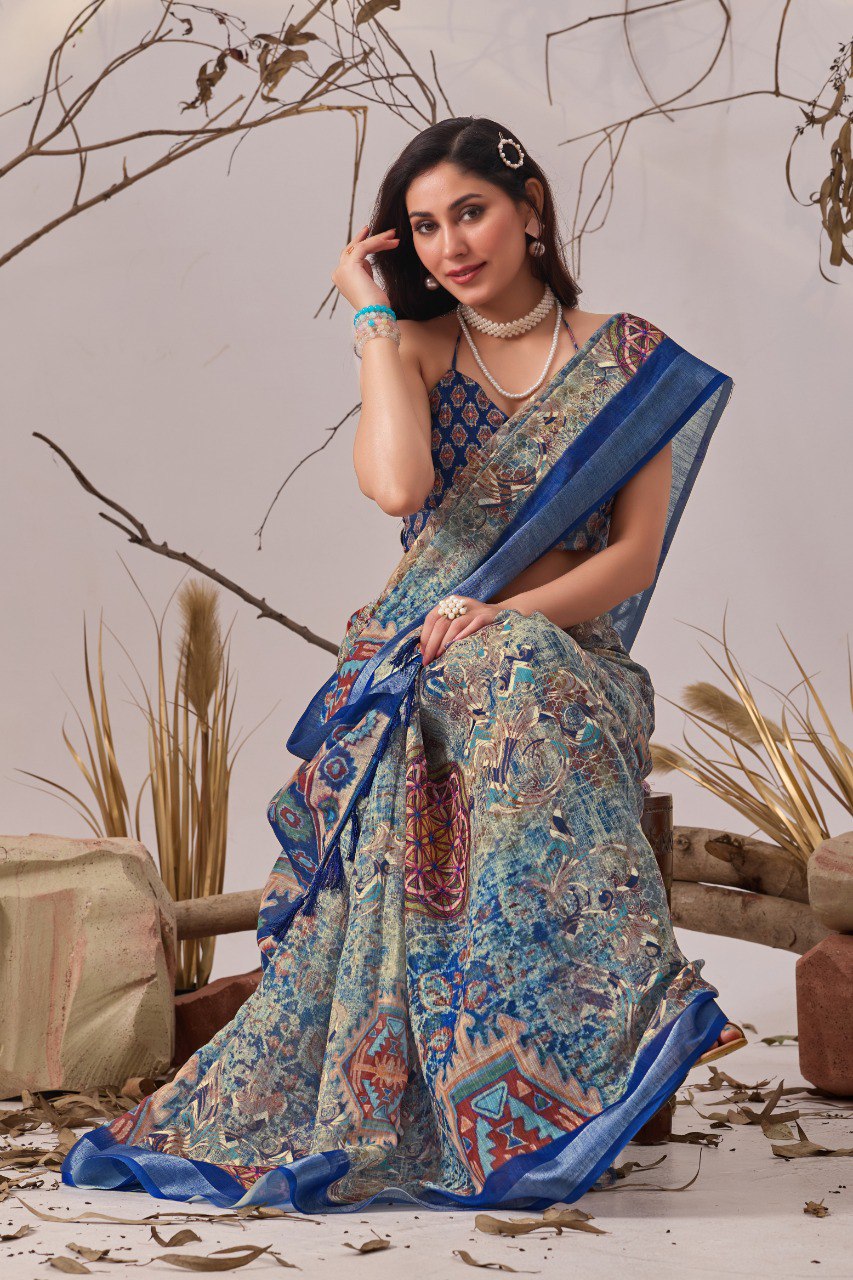 Timeless Patola Linen Saree