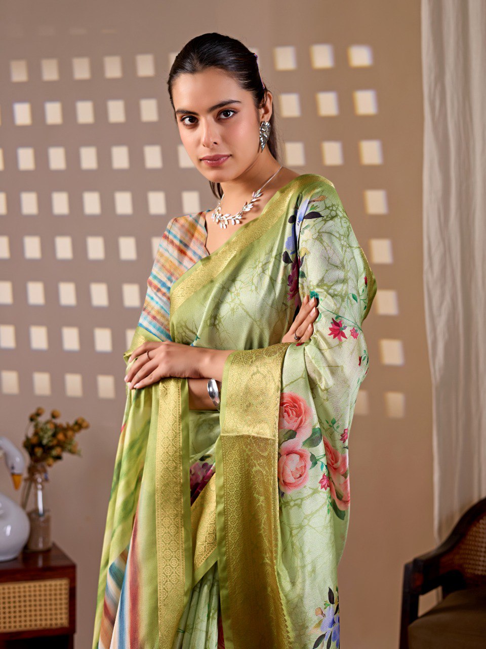 Soft Lichi Silk Saree