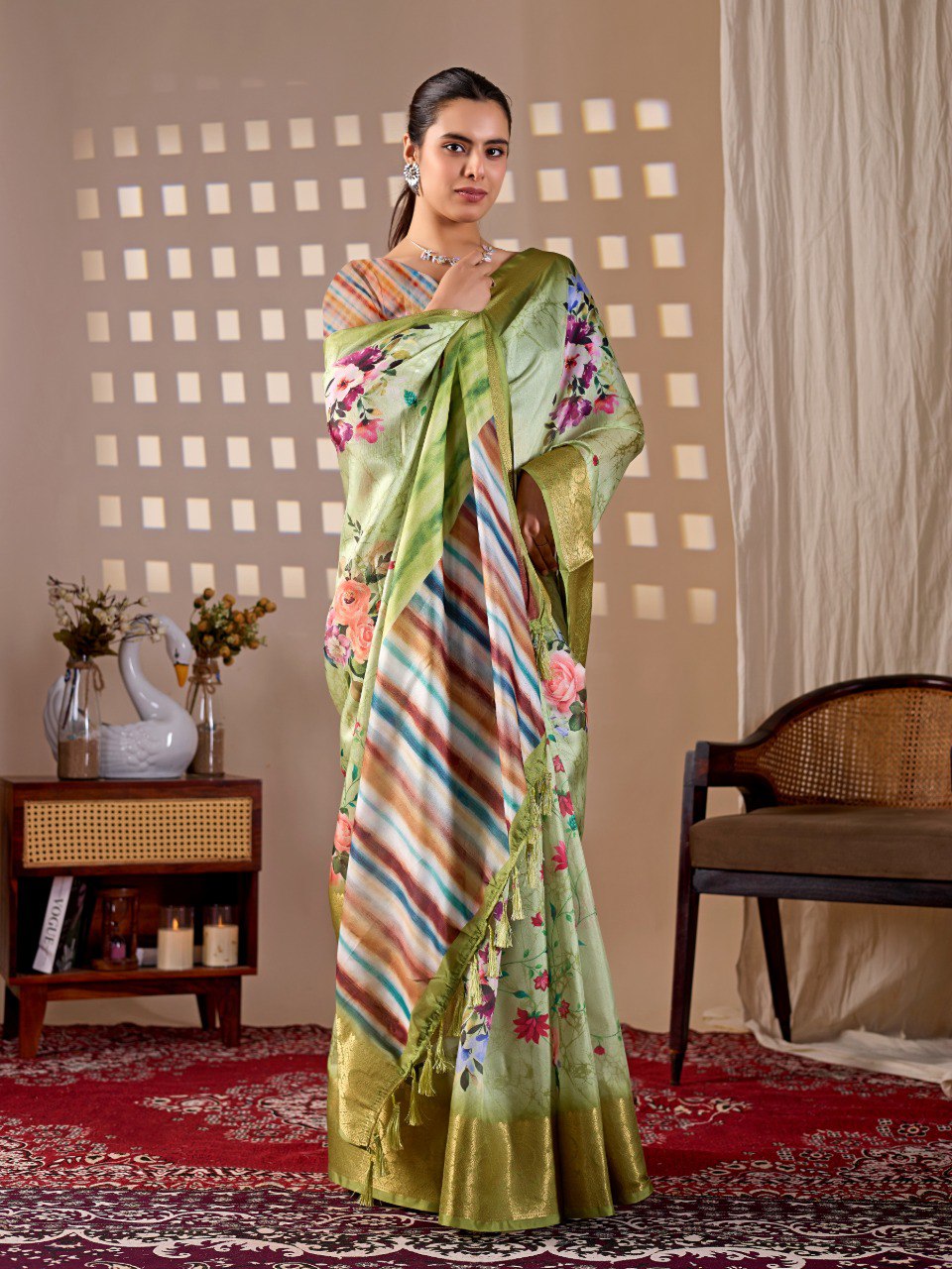 Soft Lichi Silk Saree