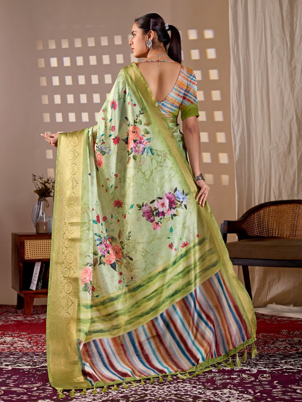 Soft Lichi Silk Saree