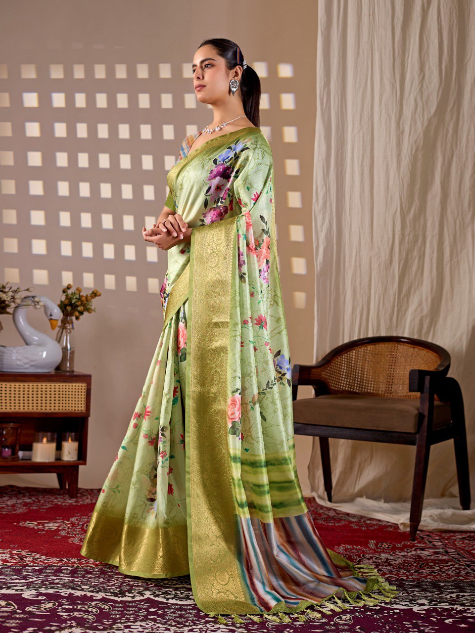 Soft Lichi Silk Saree