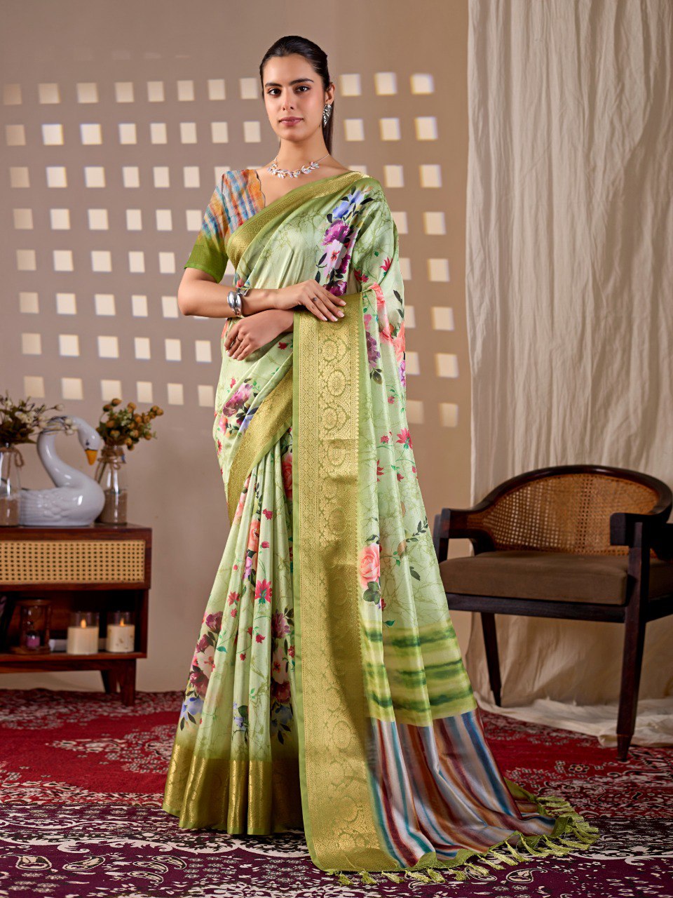 Soft Lichi Silk Saree