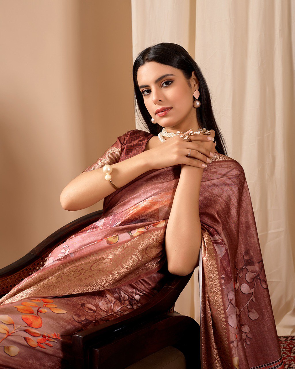 Midnight Patola Elegance Lichi Silk Saree