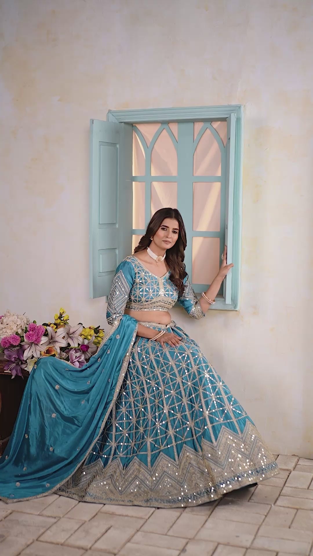 Midnight Royal Embroidered Lehenga Set