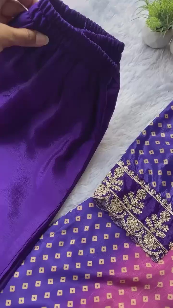 Wedding Shine Chinon Suit Set