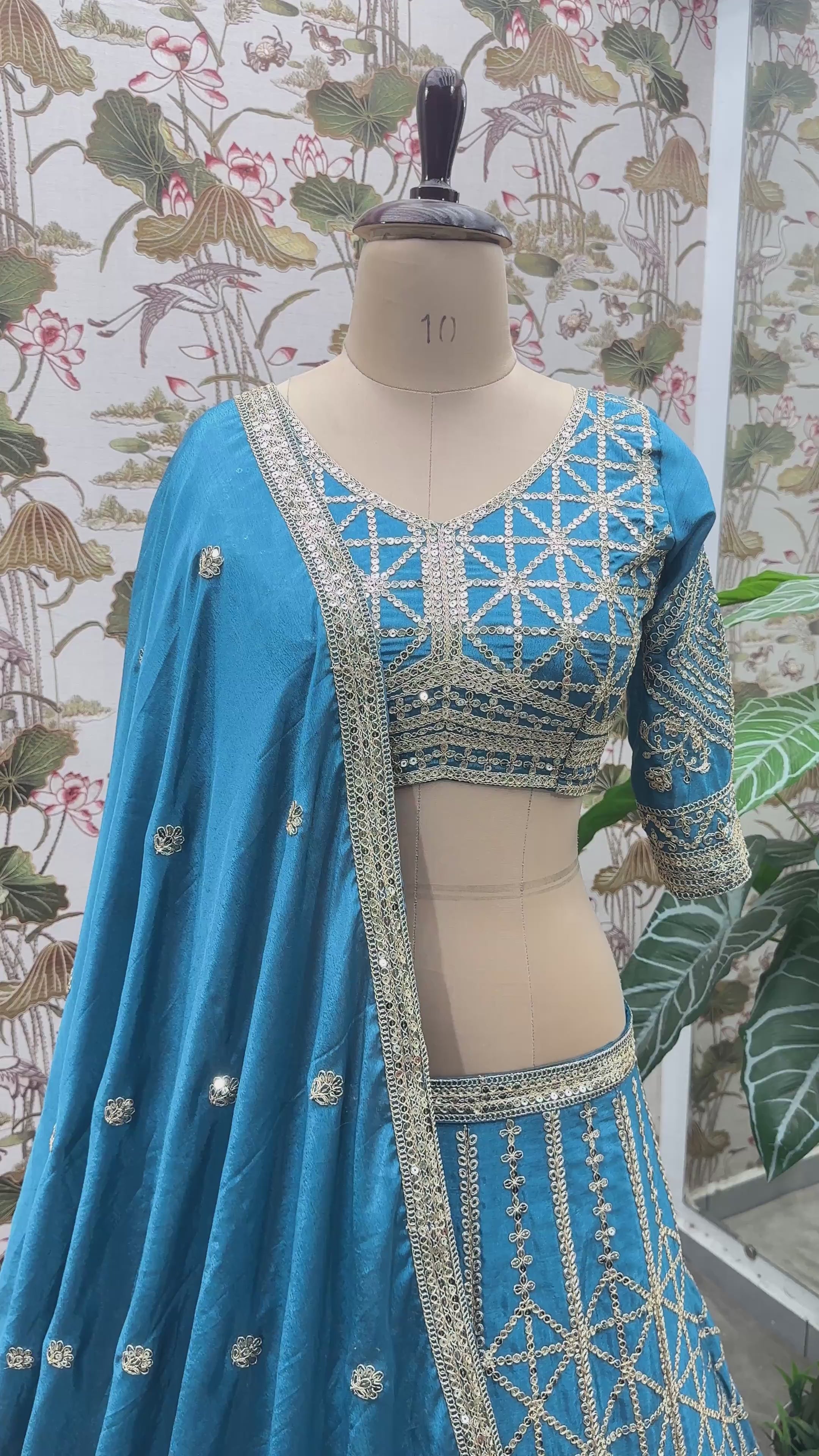 Midnight Royal Embroidered Lehenga Set
