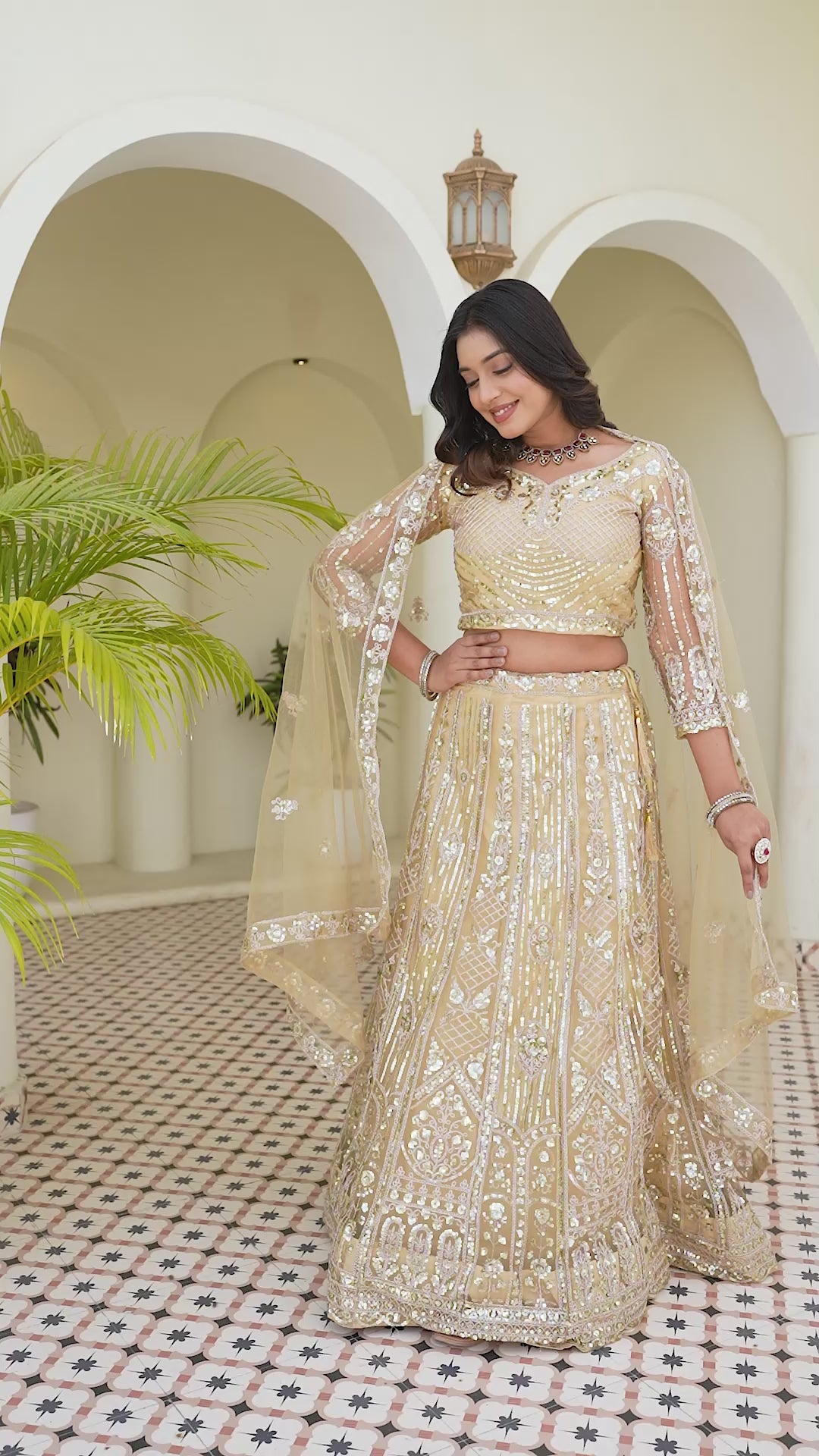 Regal Net Embroidered Lehenga Set