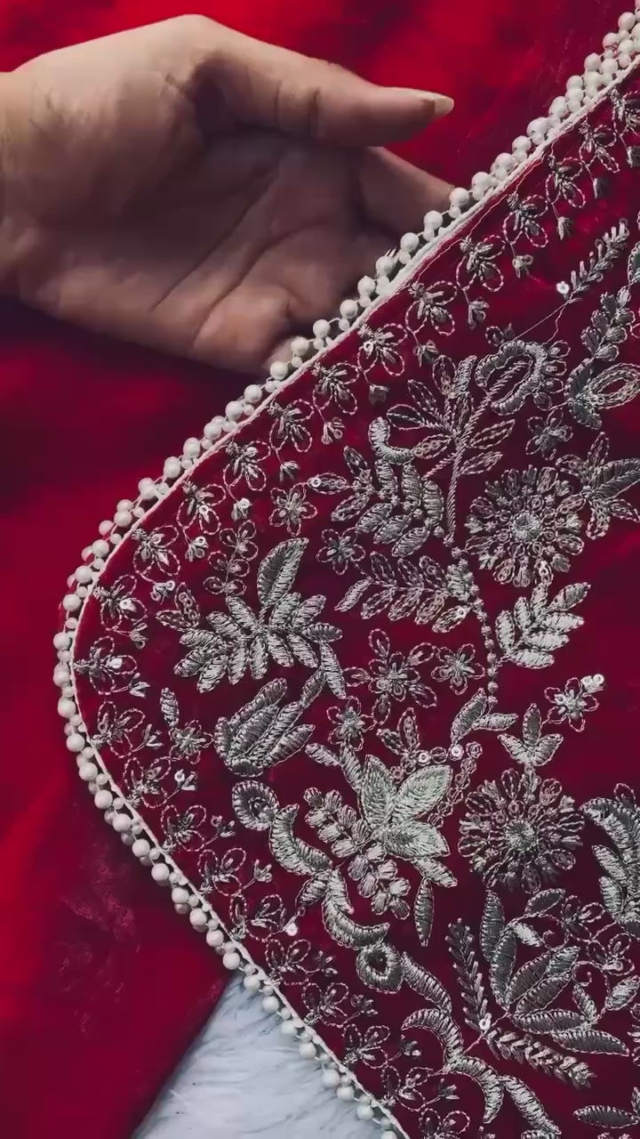 Fendy Kurti Palazzo Set with Dupatta Sequence Embroidery Eid Festive Wear
