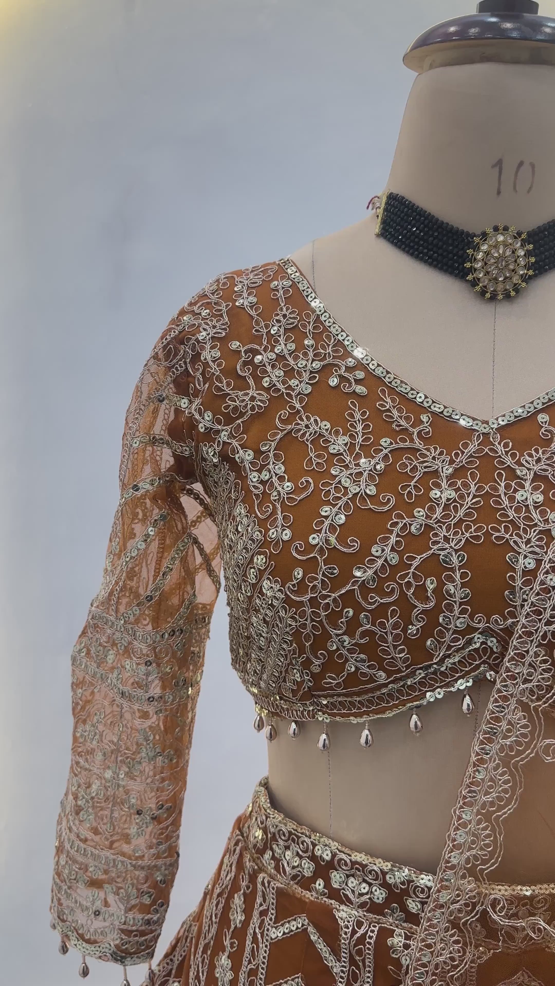 Sunset Glow Embroidered Lehenga Set