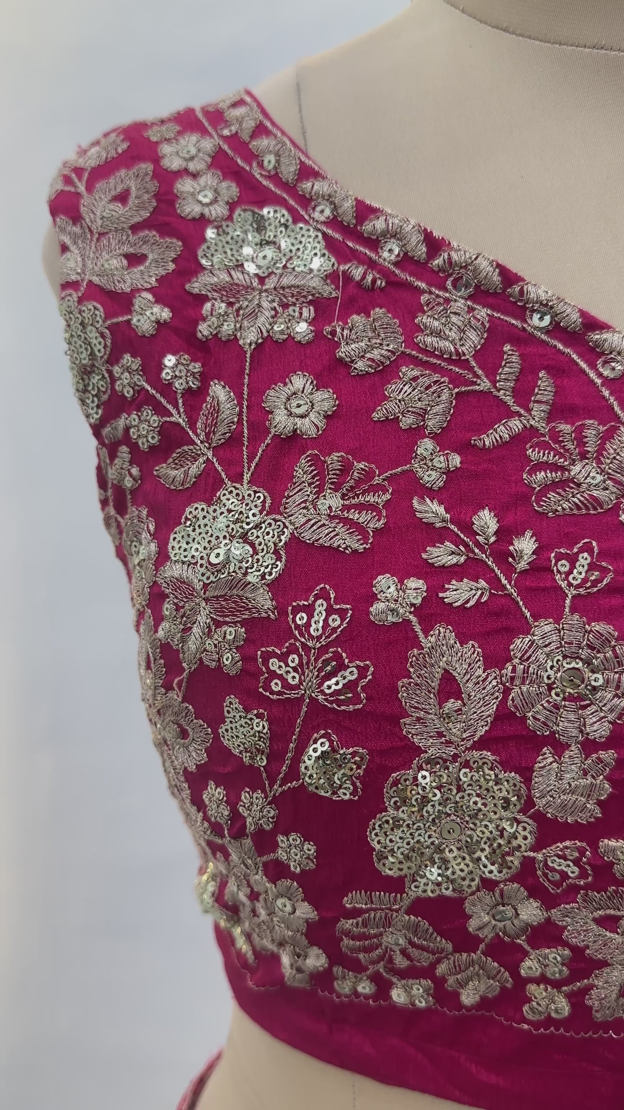 Vibrant Silver Embroidered Festive Lehenga Set