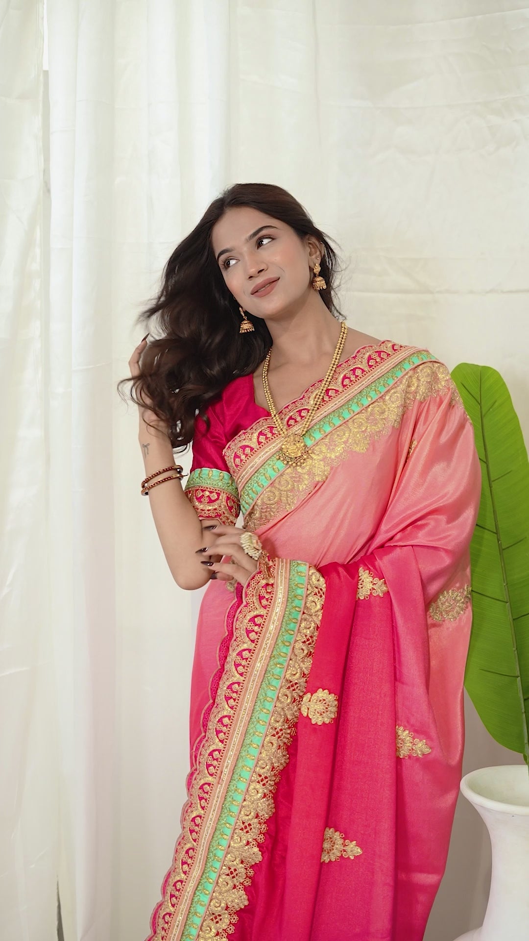 Elegant Charm Chinon Silk Saree