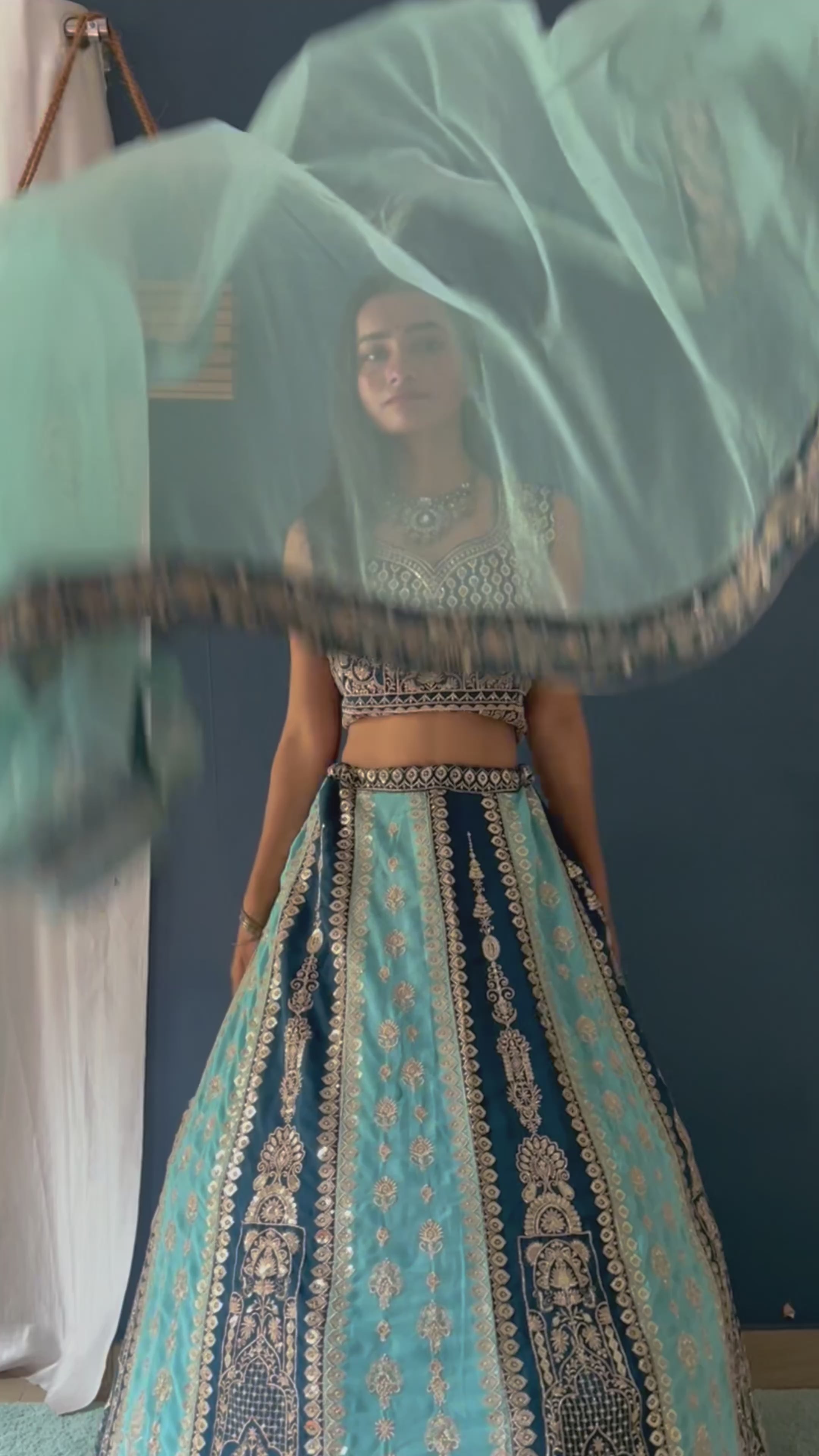 Ocean Grace Dual Tone Lehenga Set
