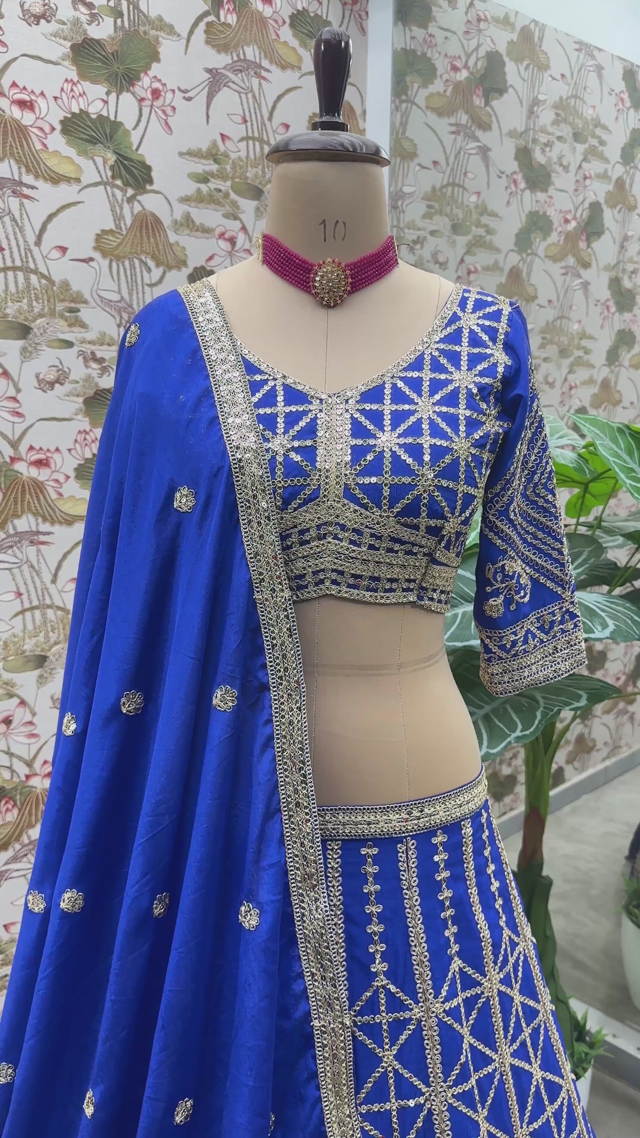 Midnight Royal Embroidered Lehenga Set