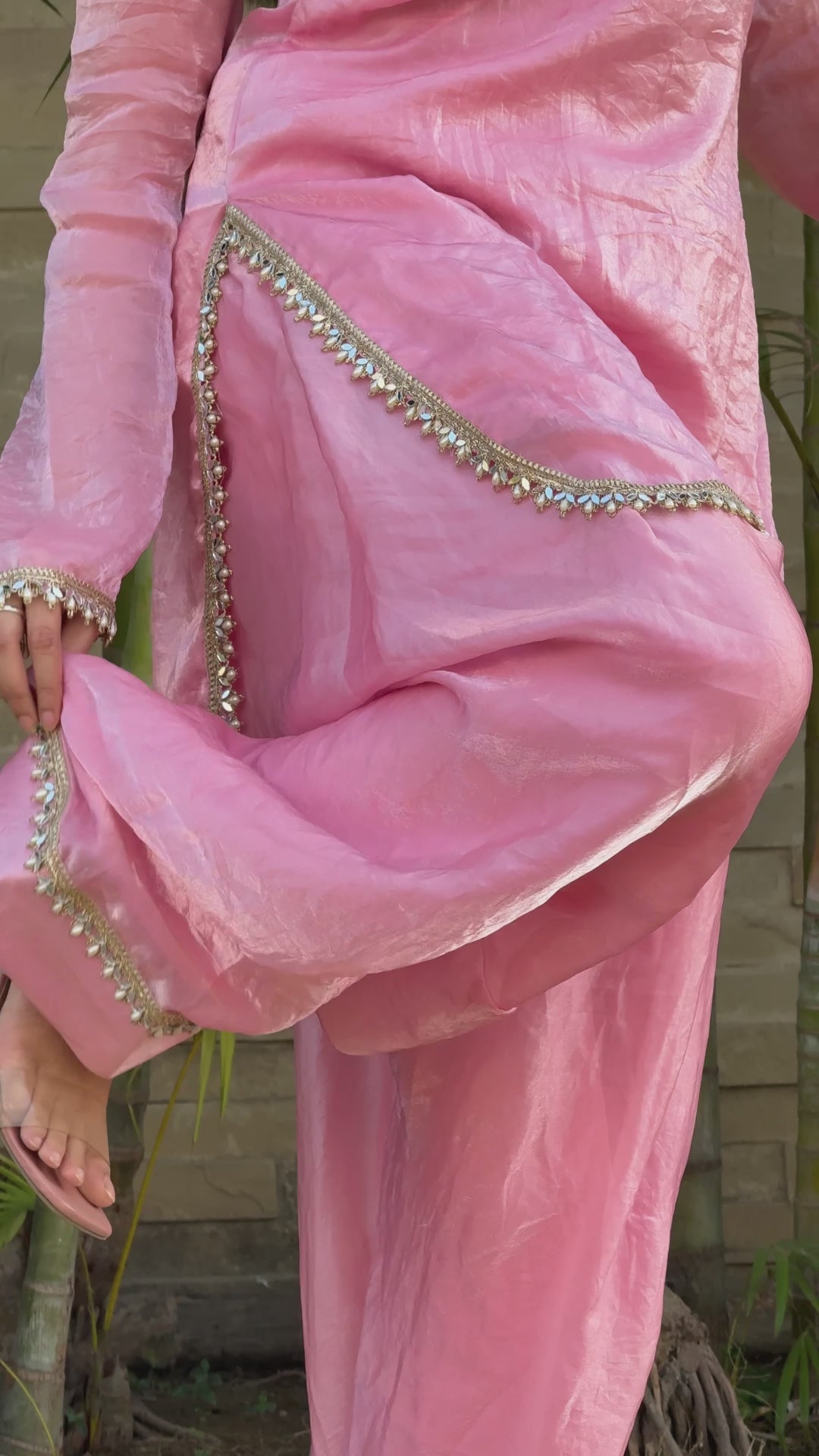 Fendi Satin Farshi Salwar Suit Set